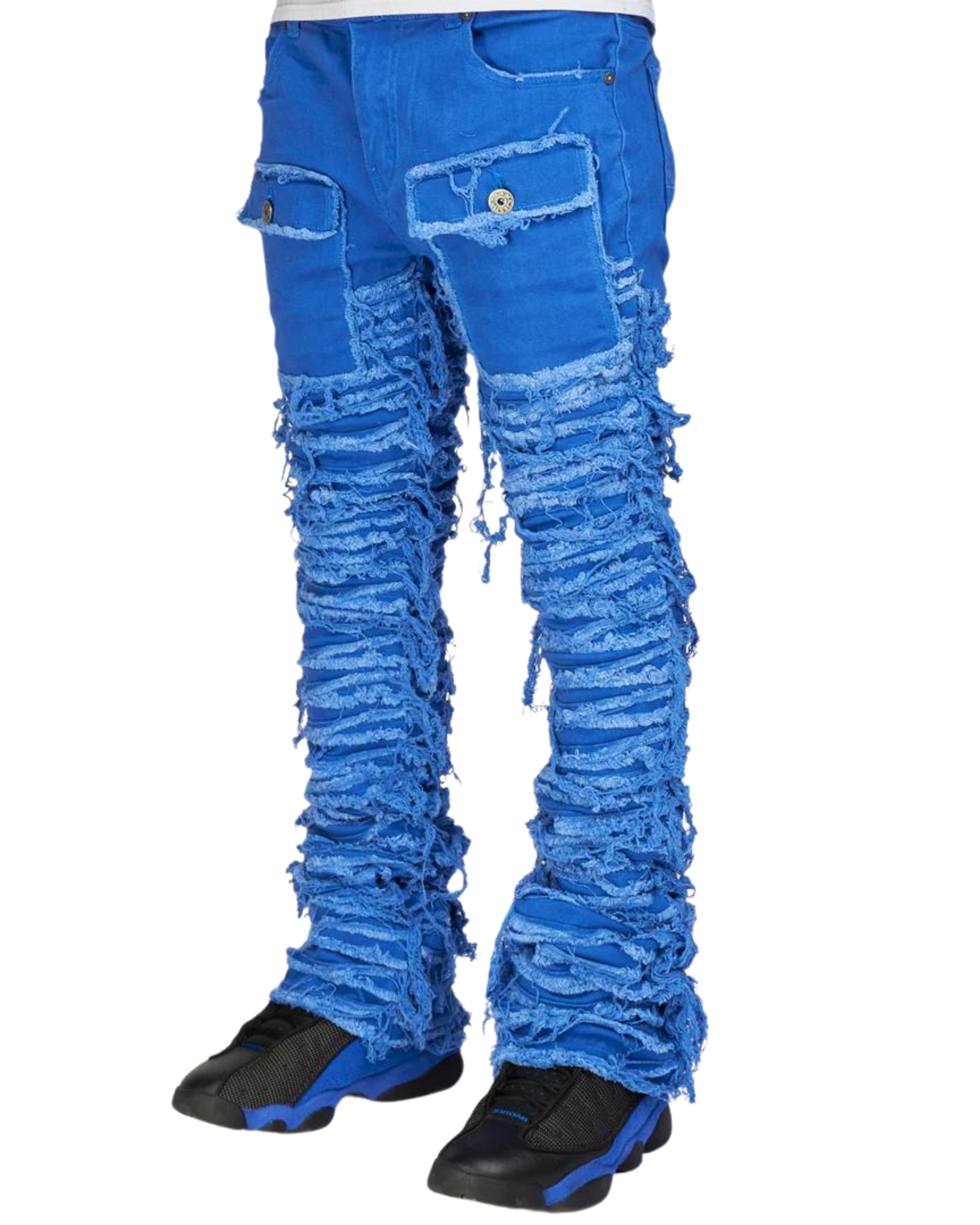 Nirvana Rip & Frayed Stacked Jeans