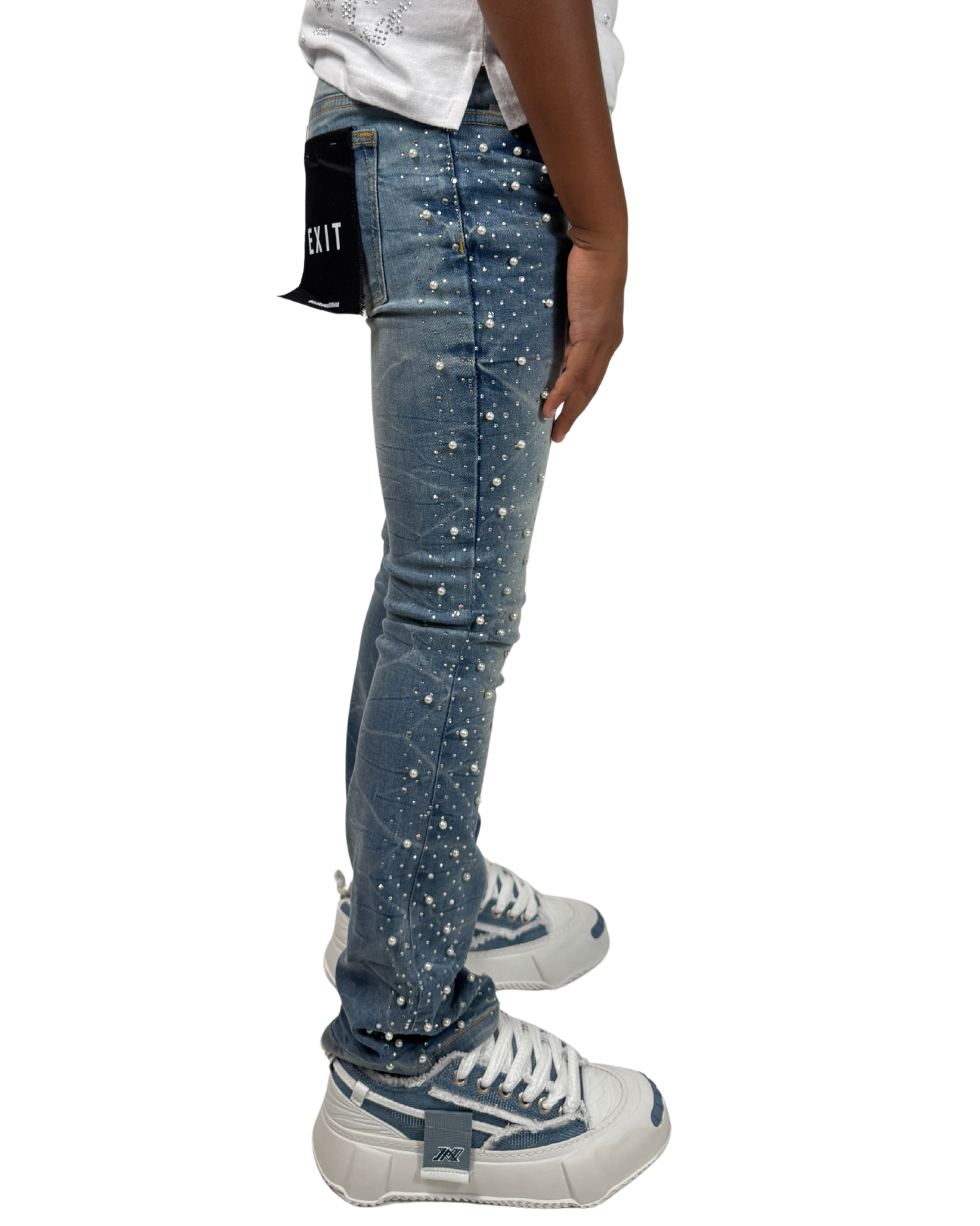Kids Pearl Stacked Jean 25124