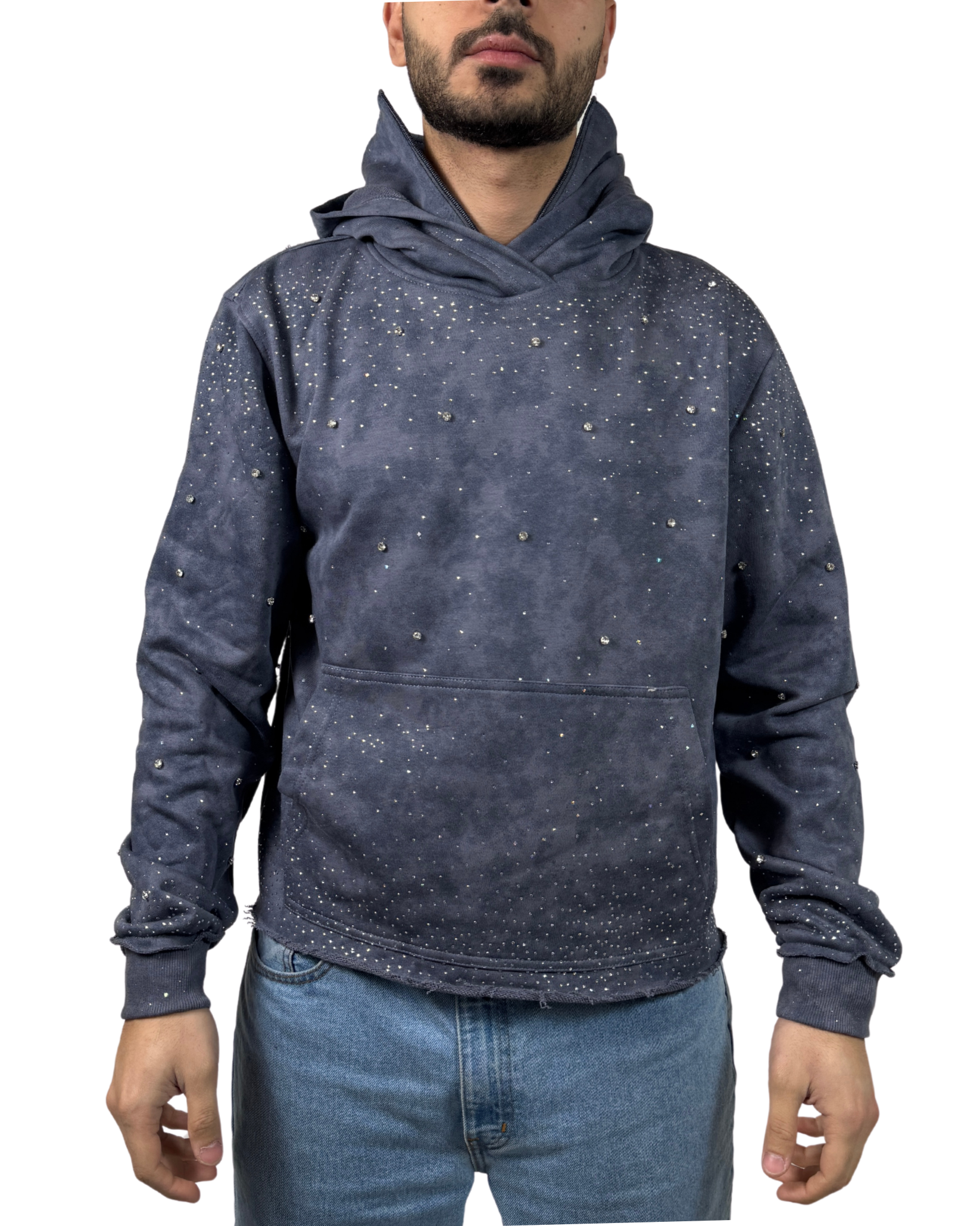 Rhinestone Hoodie 1427