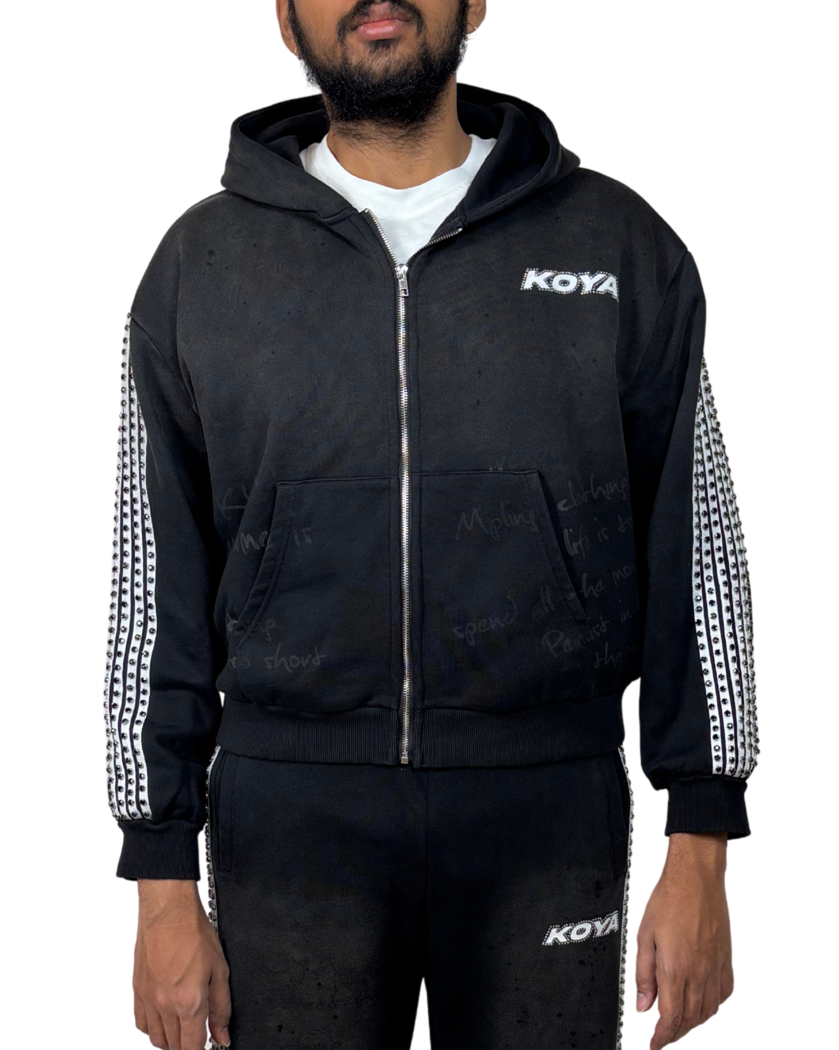 Mens Rhinestone Hoodie KSRS01