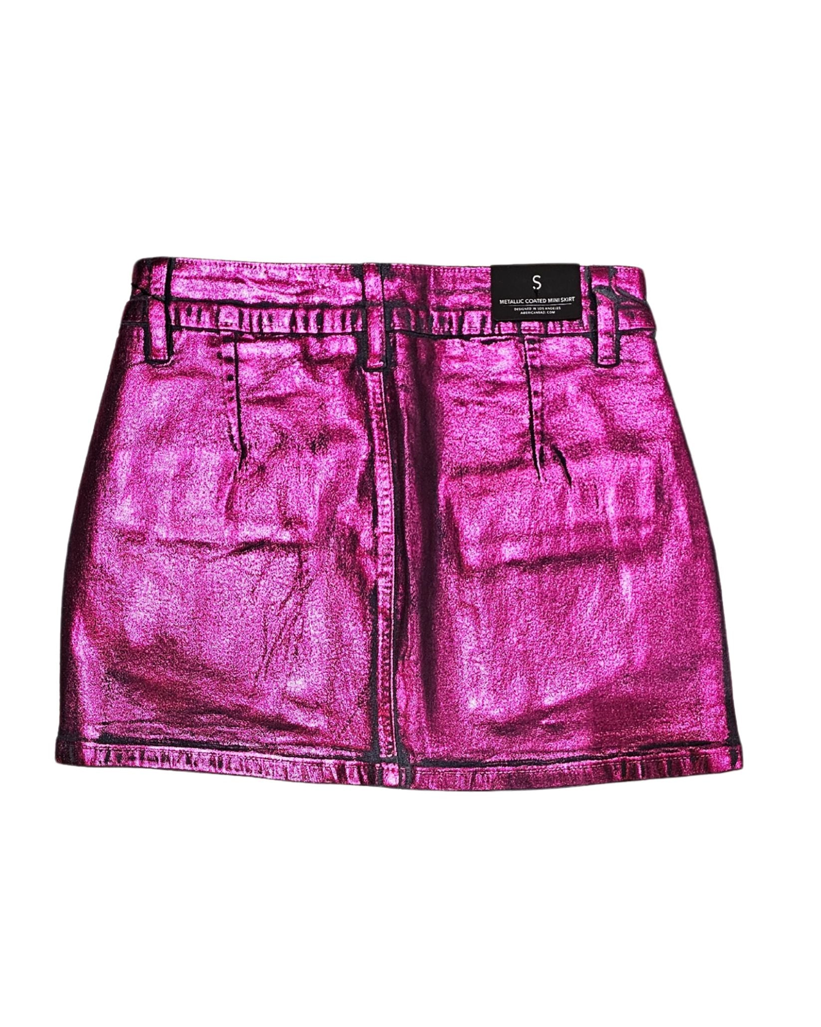 Metallic Coated Mini Skirt