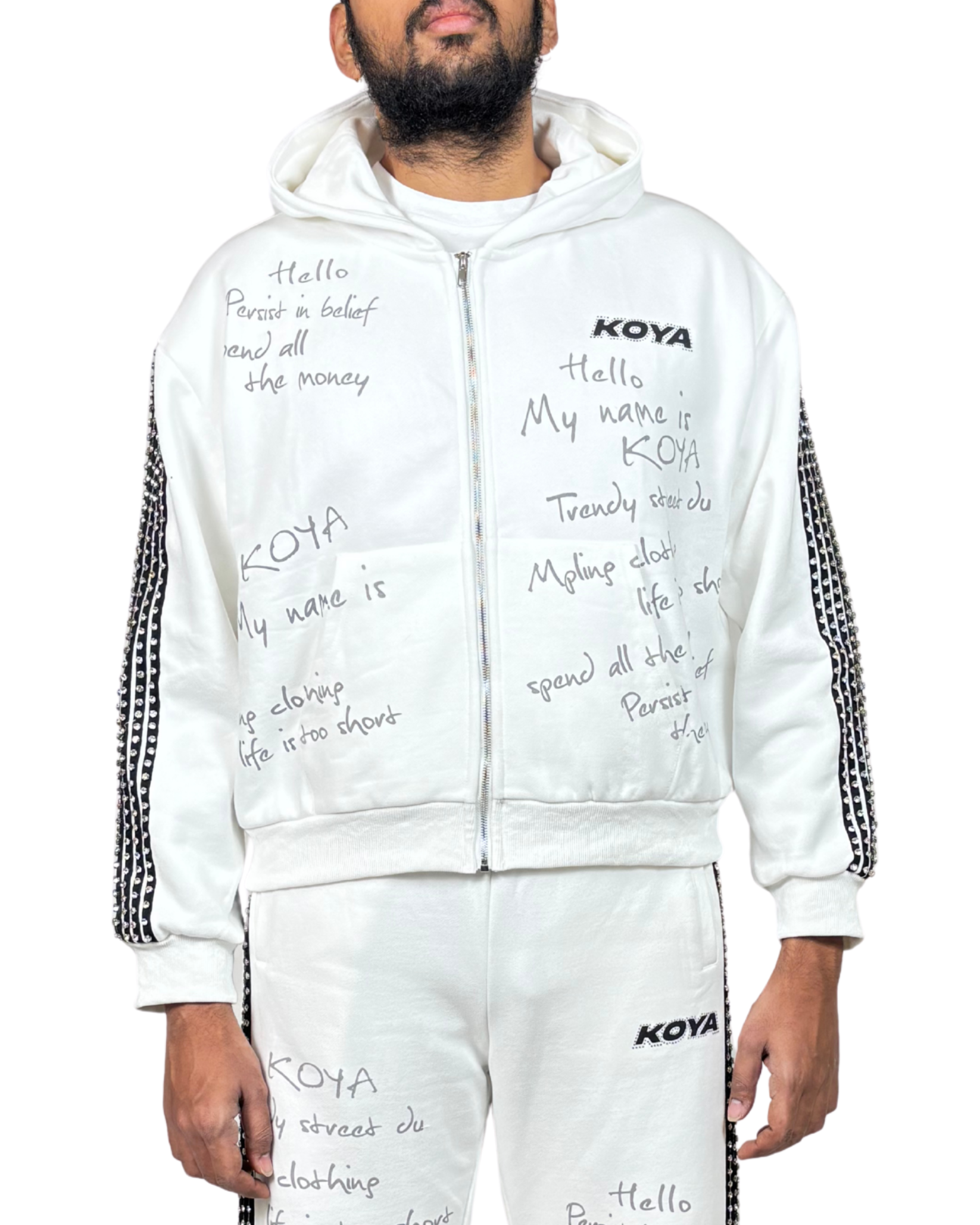 Mens Rhinestone Hoodie KSRS01