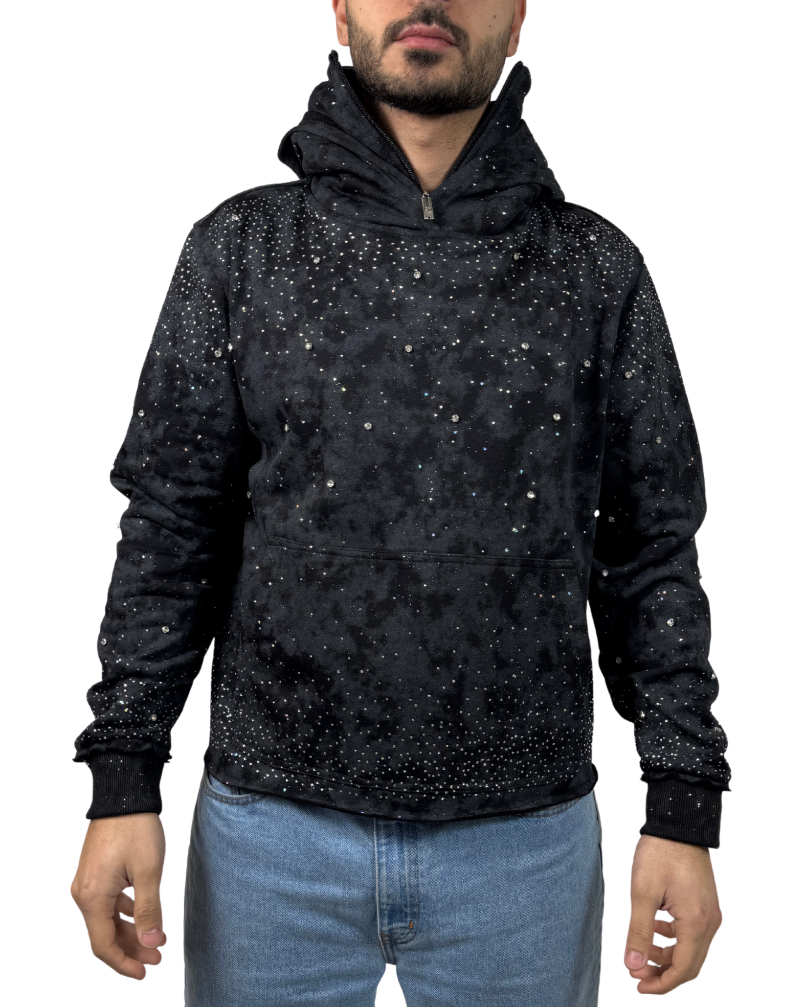 Rhinestone Hoodie 1427