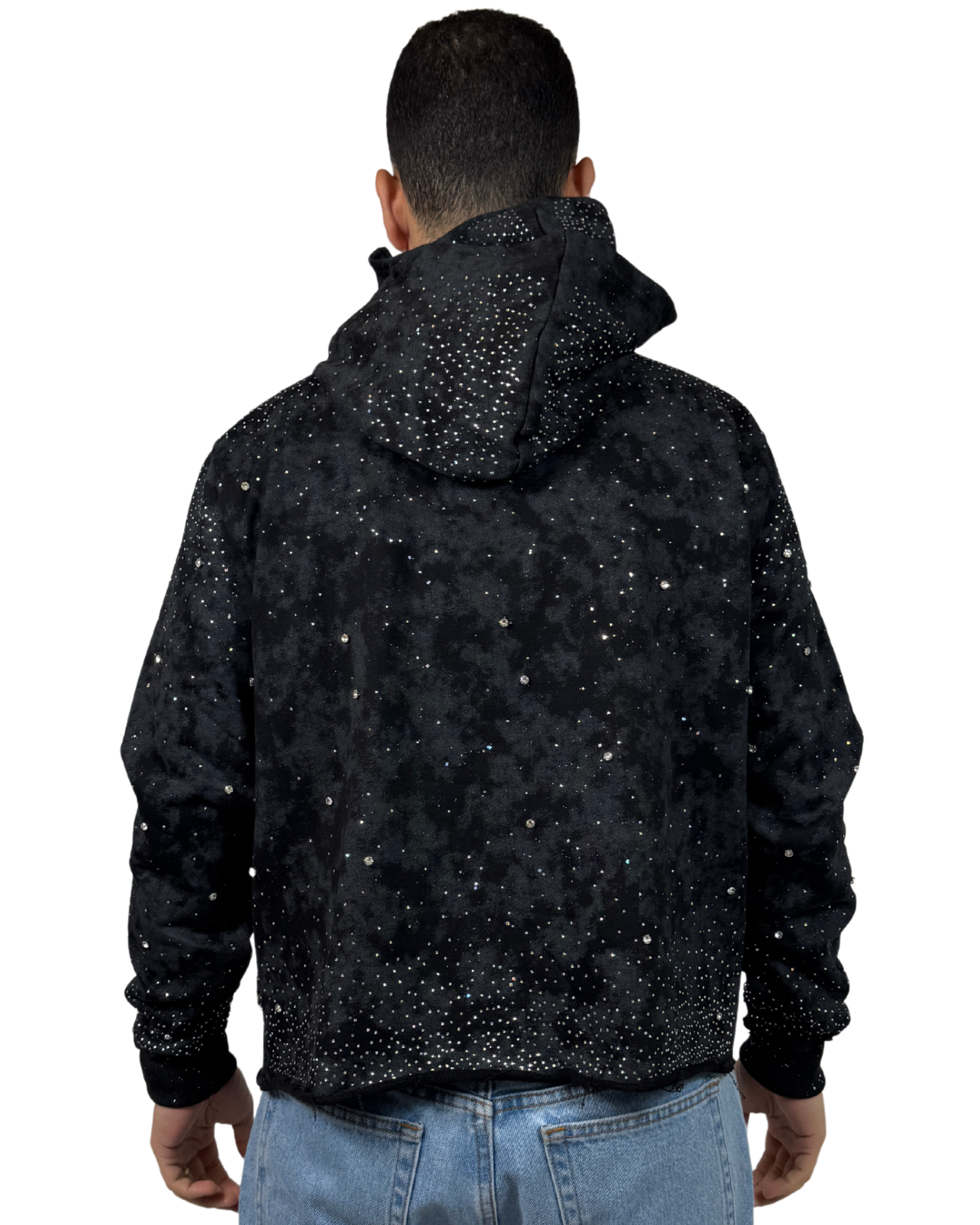 Rhinestone Hoodie 1427