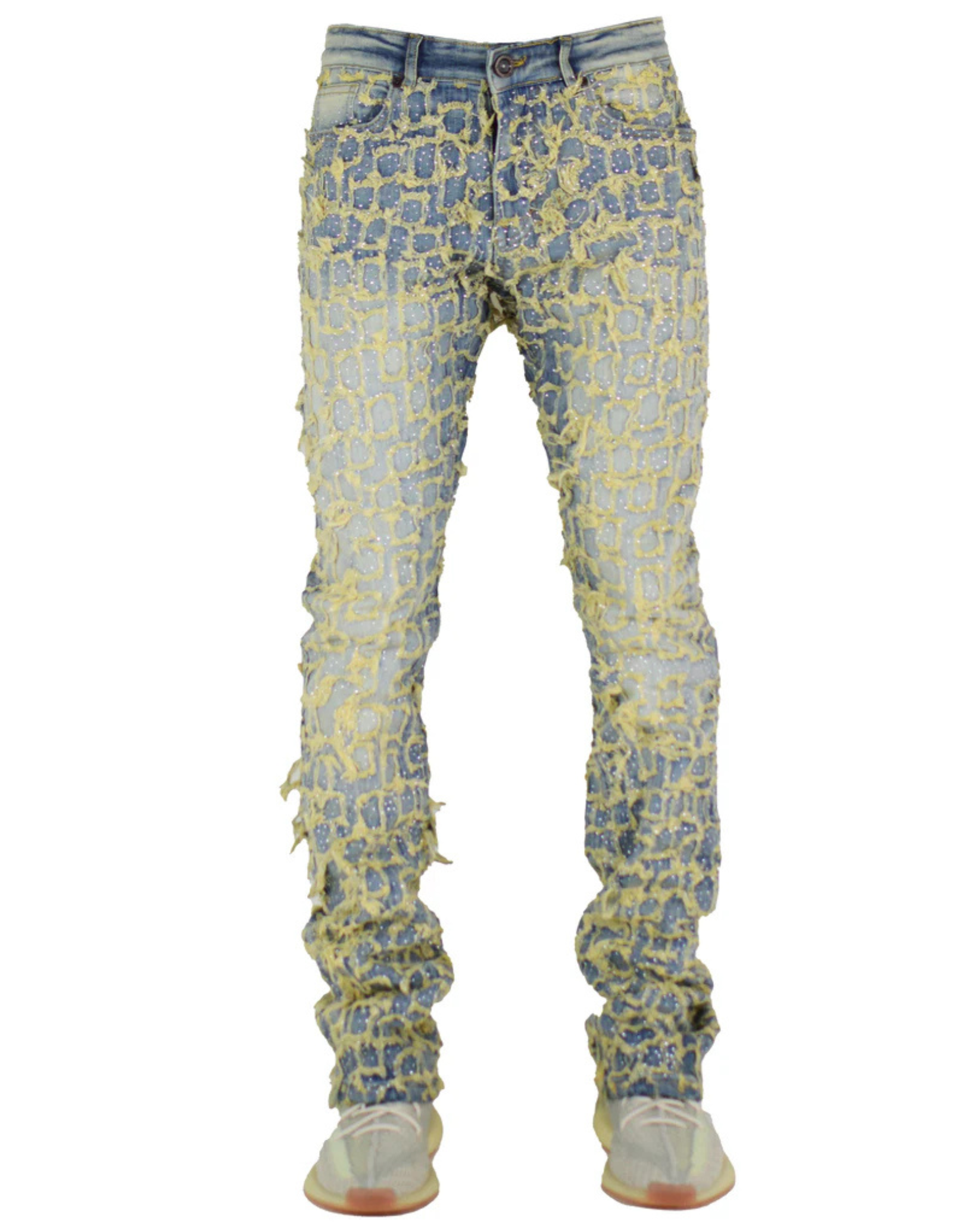 Stacked Rhinestone Jean 5248