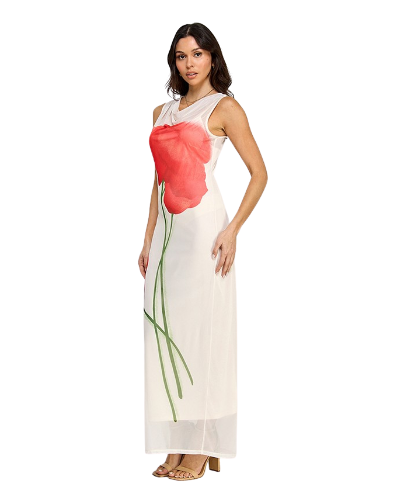 Flower Abstracted Printed Dress