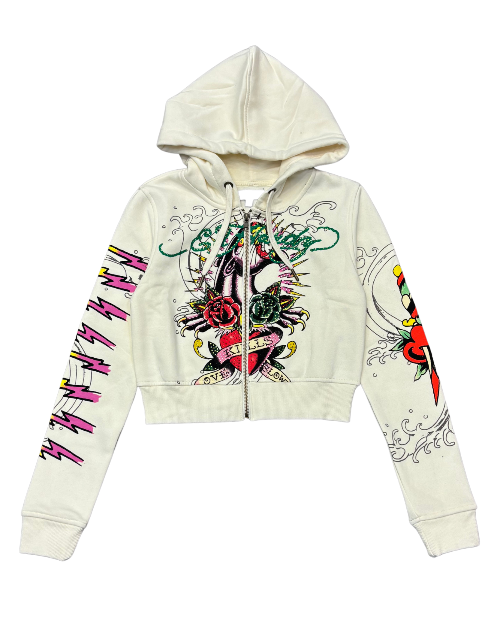 Womens Lightning Zip Up Hoodie