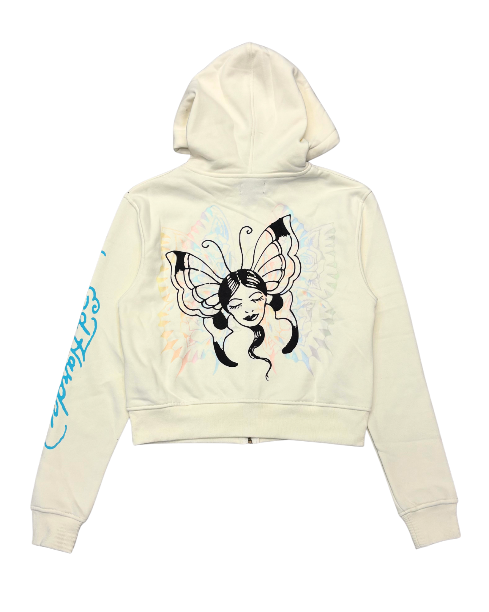 Womens Butterfly Zip Up Hoodie