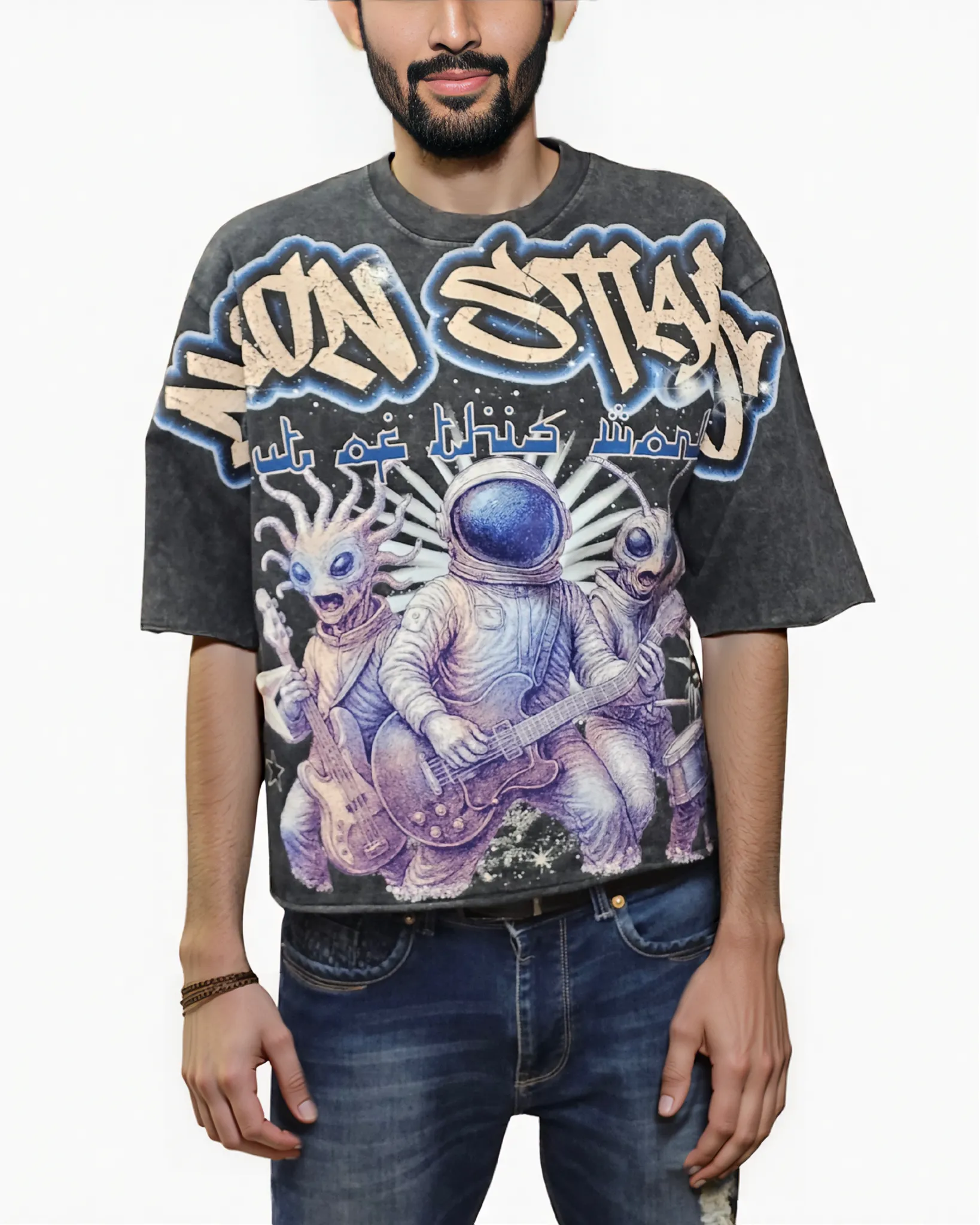 Neon Stars Oversize Shirt