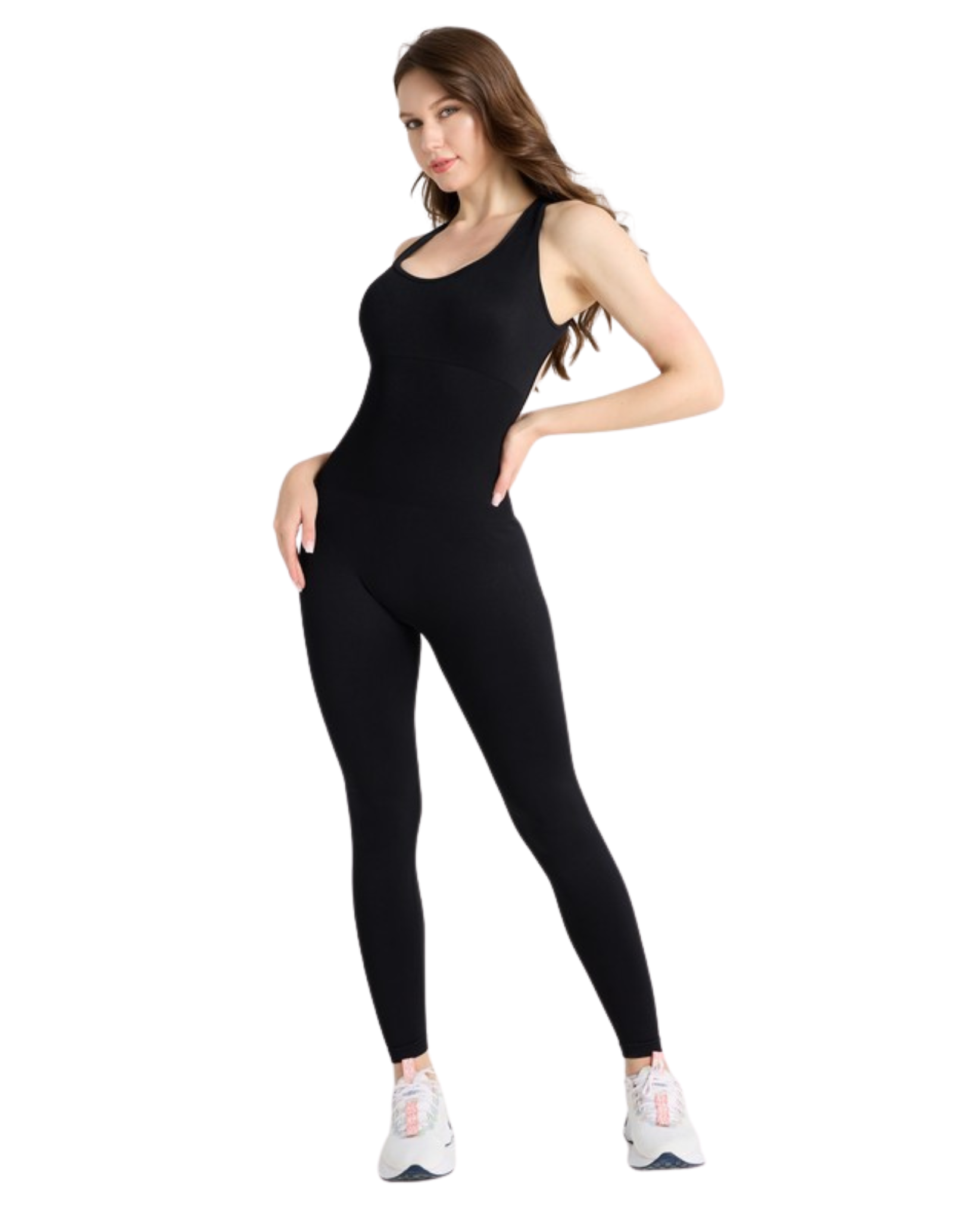 Solid Open Back Jumpsuit