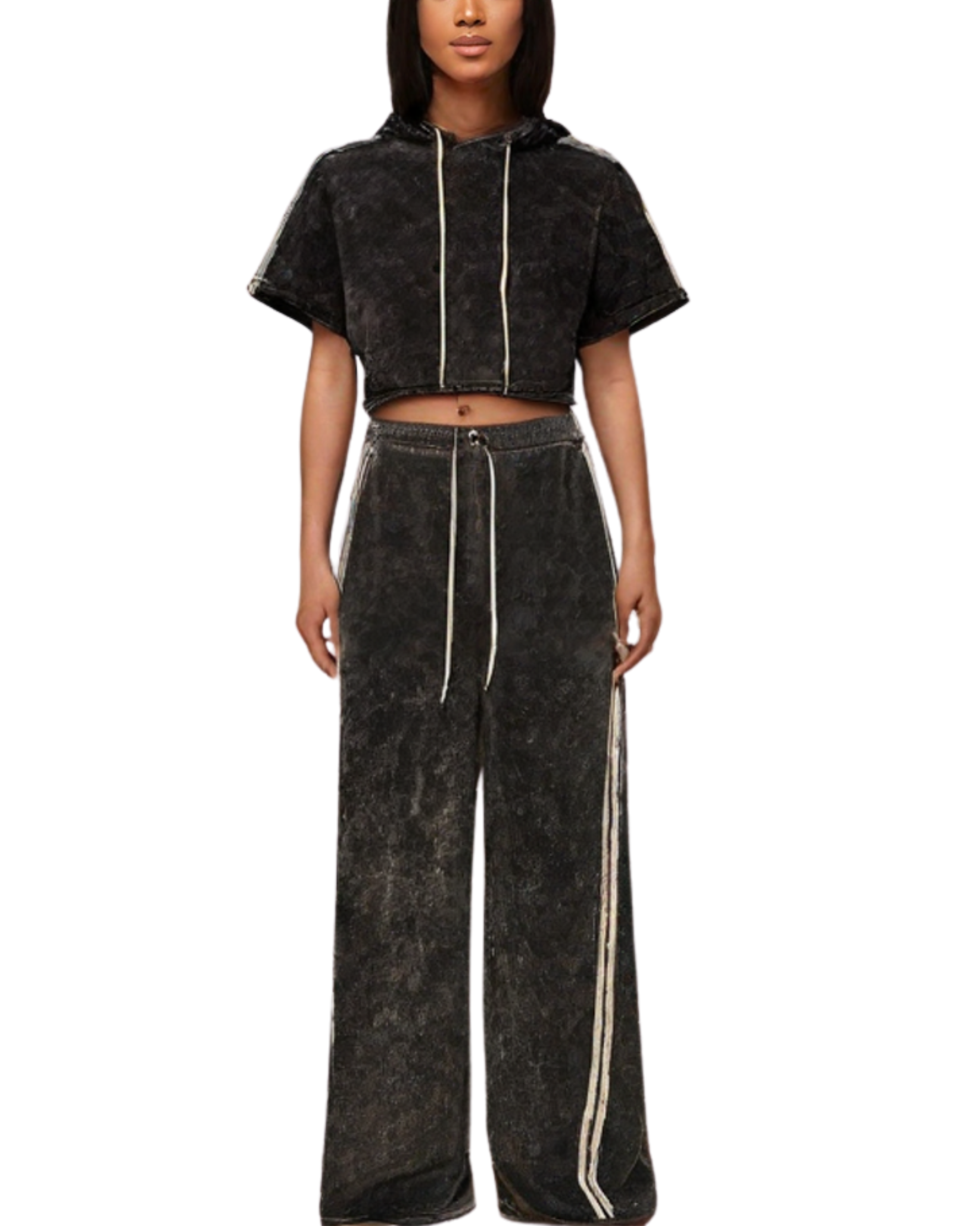 Oversize Stripe Sweat Shirt And Pant