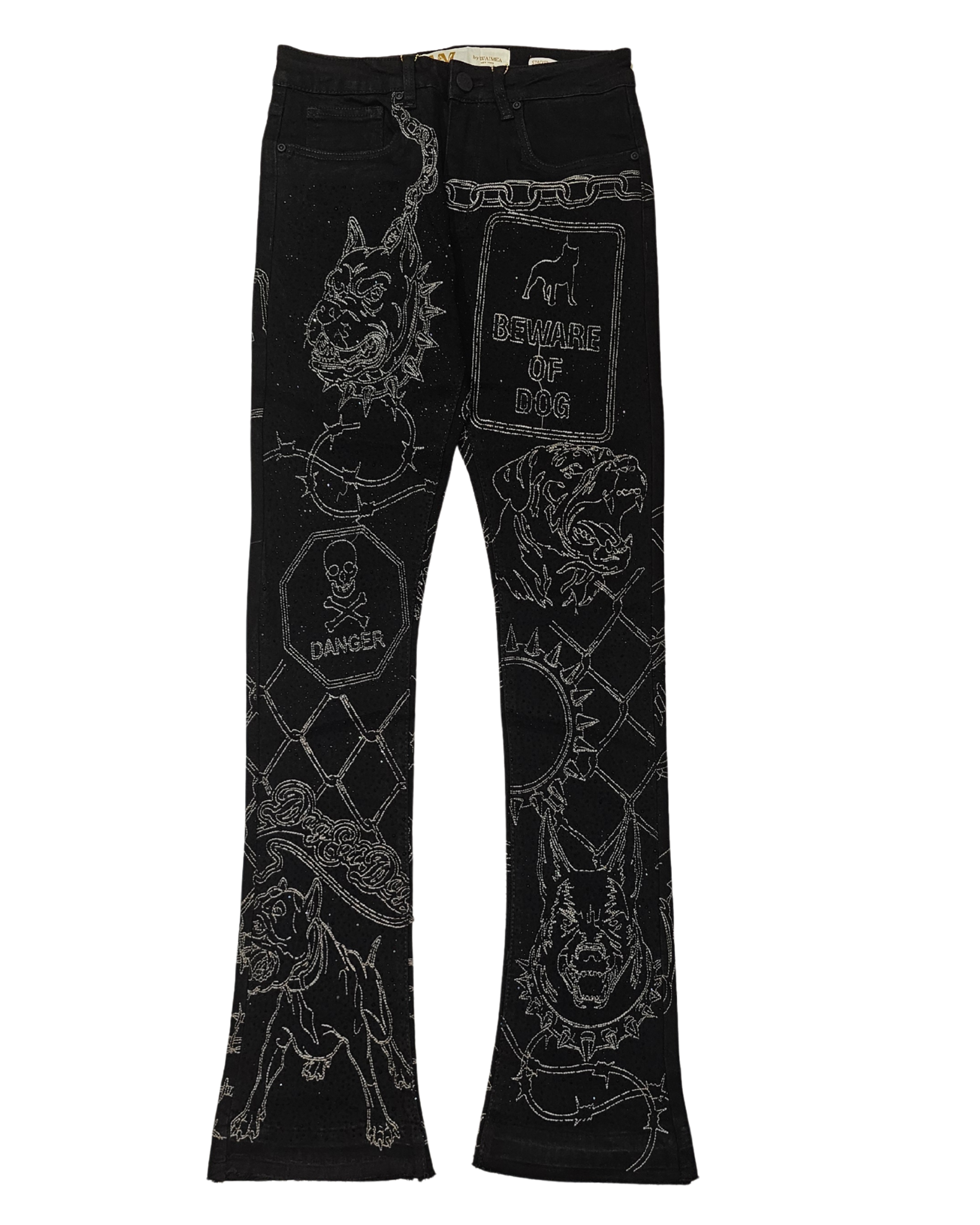 Bull Dog Rhinestone Jean M8537D