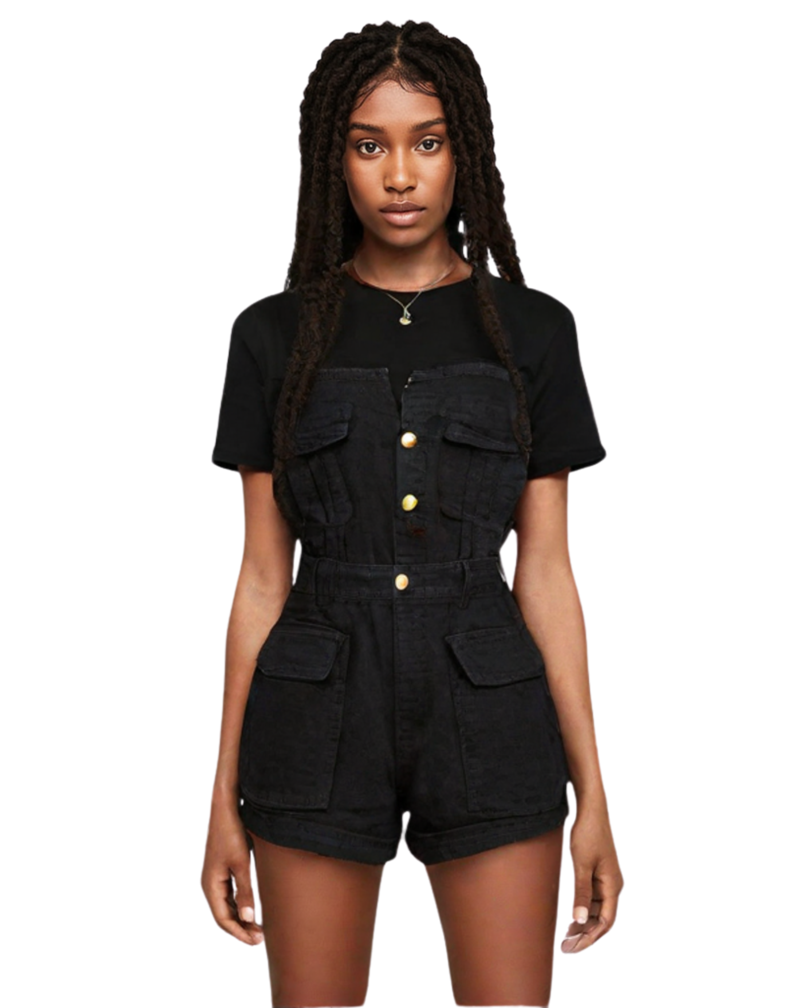Twill Shot Denim Onepiece