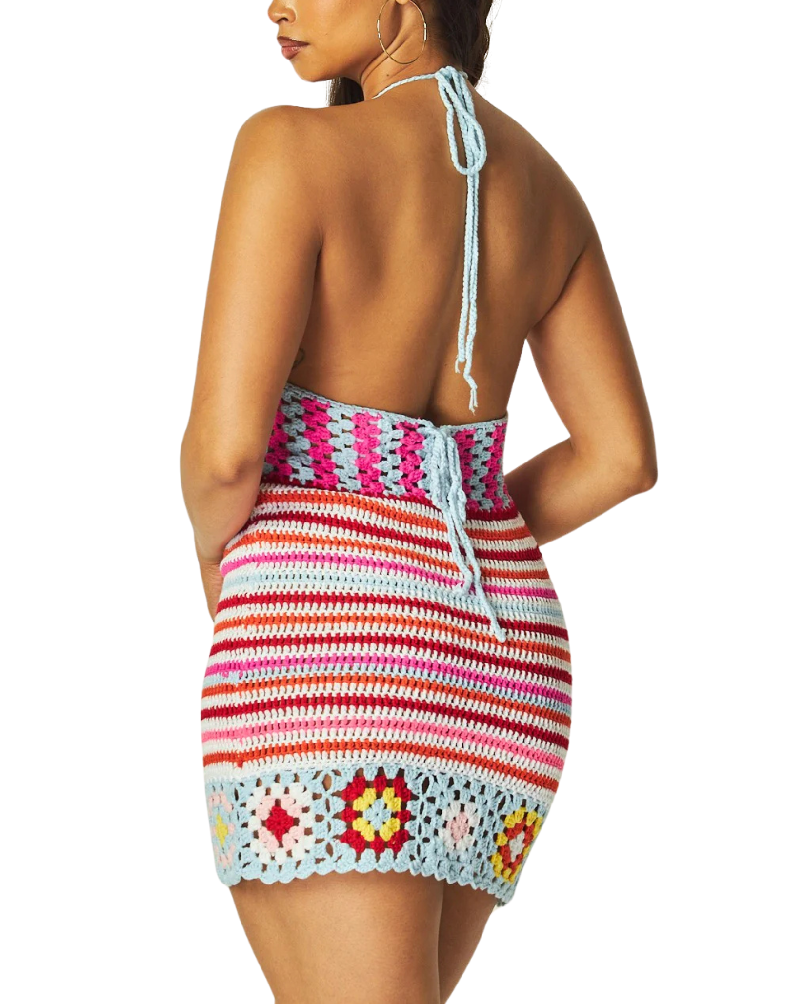 Floral Pattren Crochet Dress