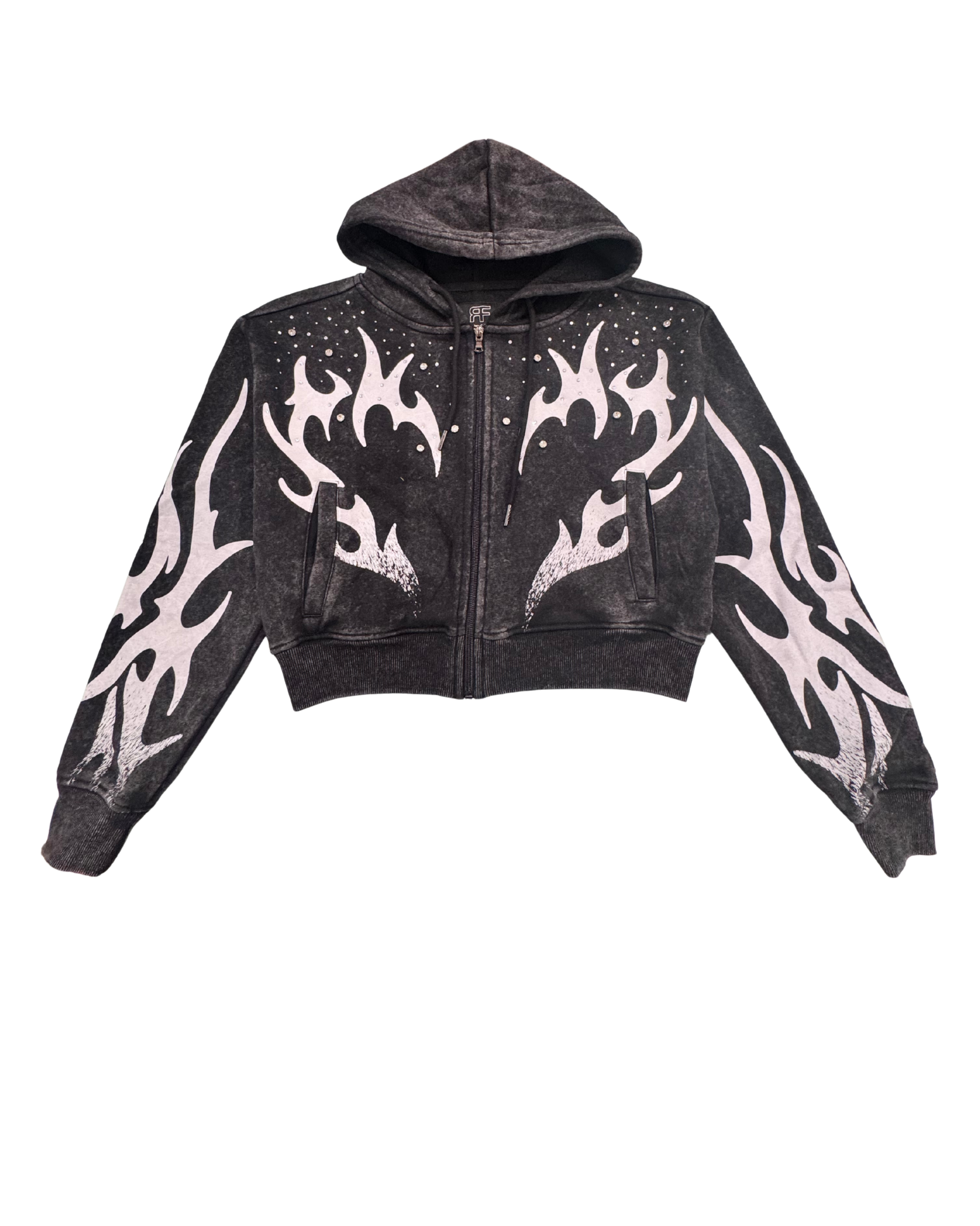 Hallo Flame Zipper Hoodie