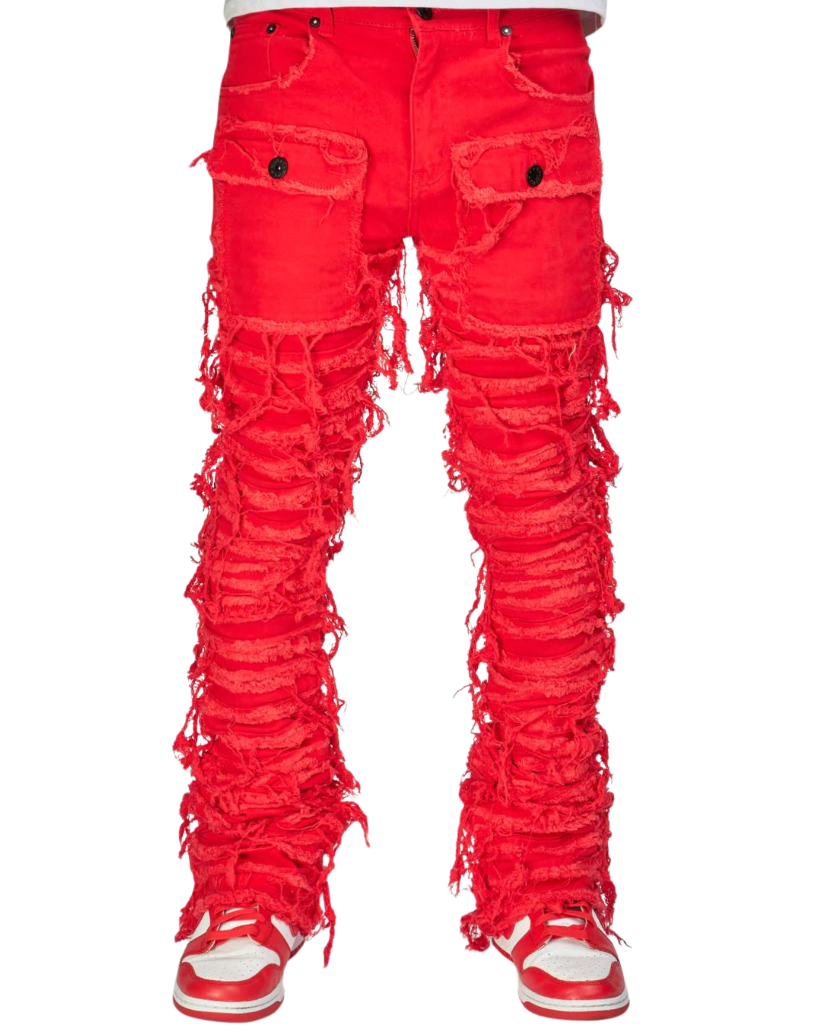 Nirvana Rip & Frayed Stacked Jeans