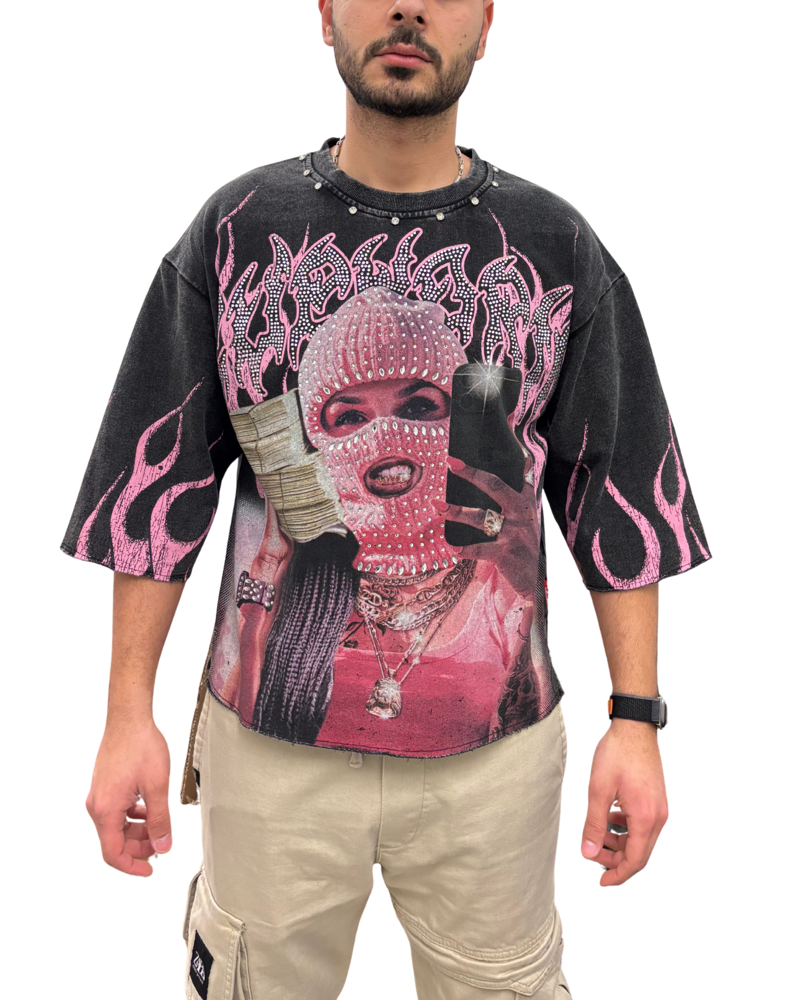 In Clouds Cropped Shirt T5217