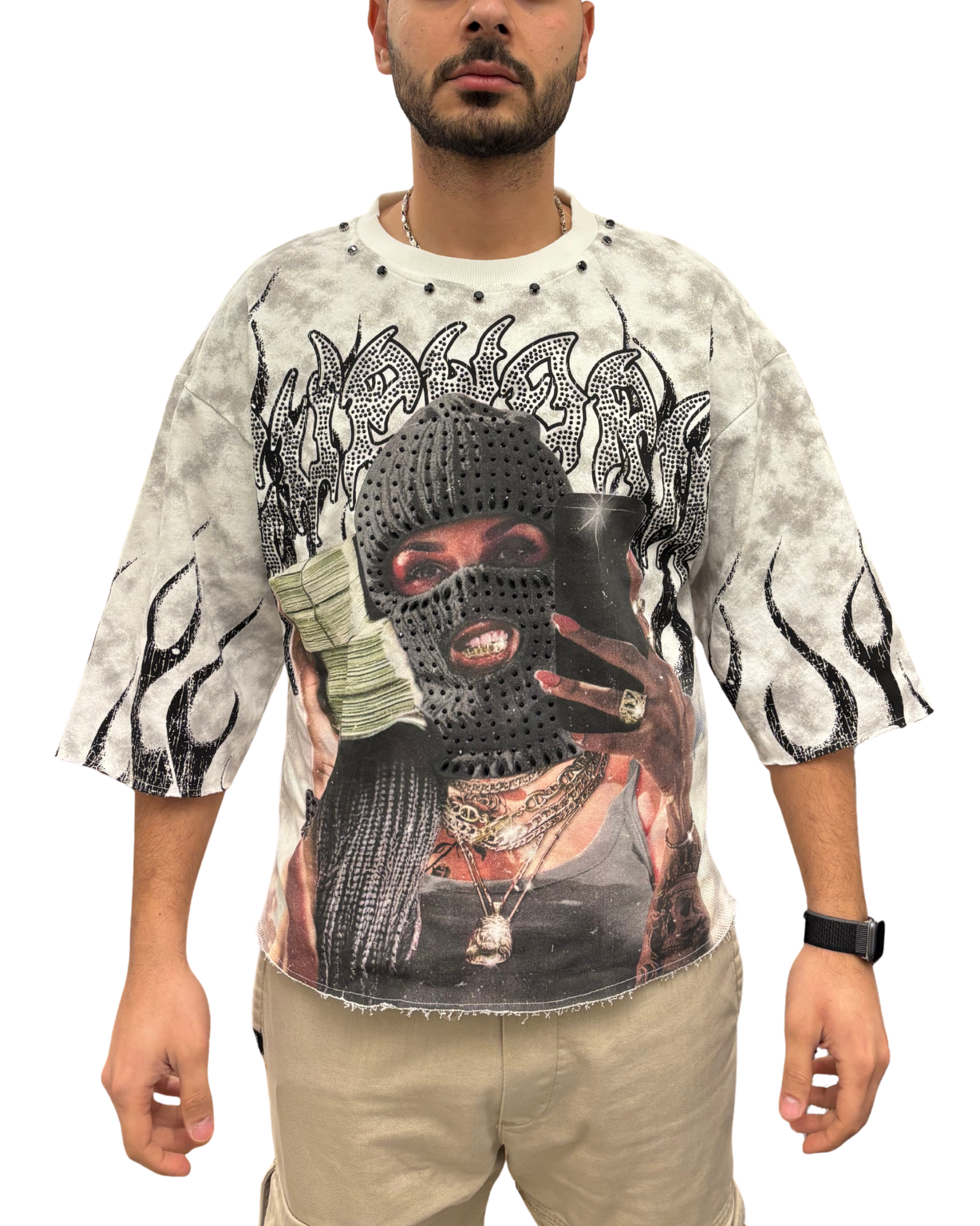 In Clouds Cropped Shirt T5217