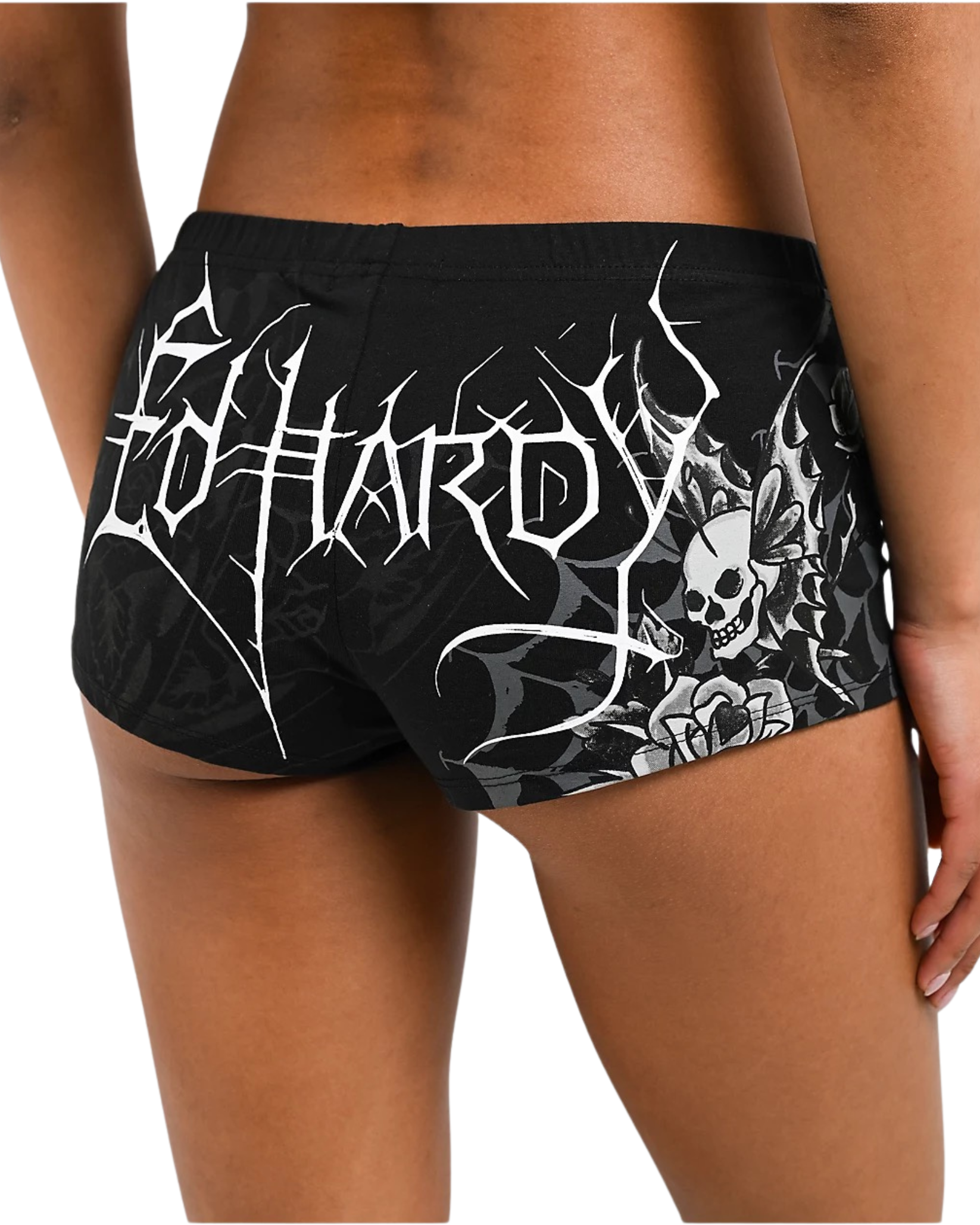 Womens Butterfly Skull Short
