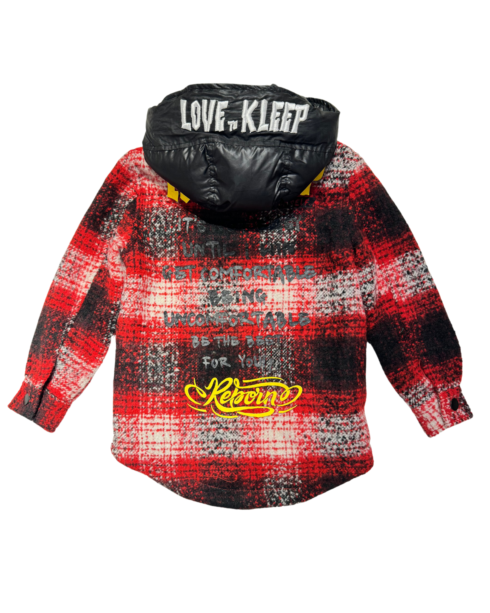 Kids Hooded Heavy Flannel Shirket