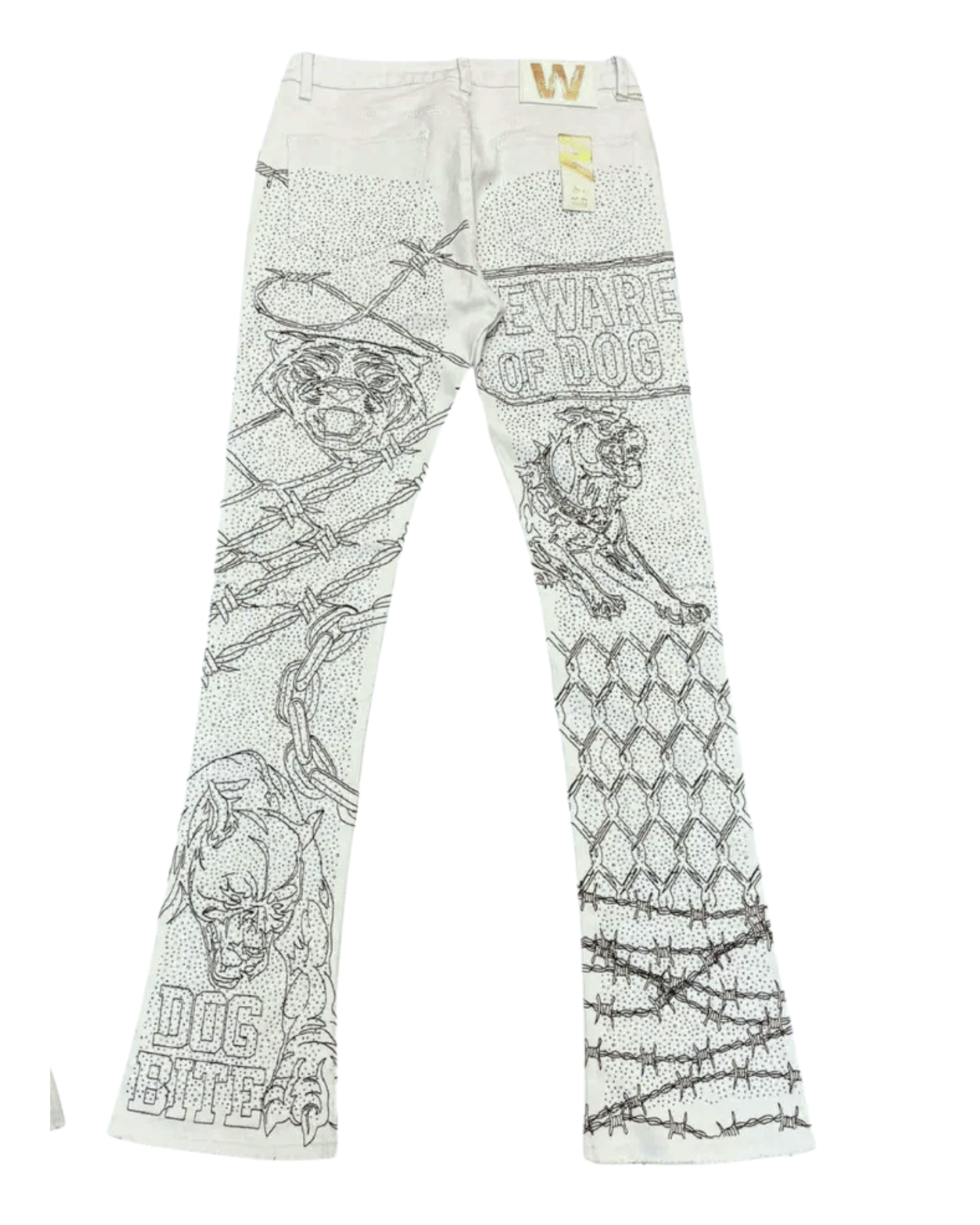 Bull Dog Rhinestone Jean M8537D