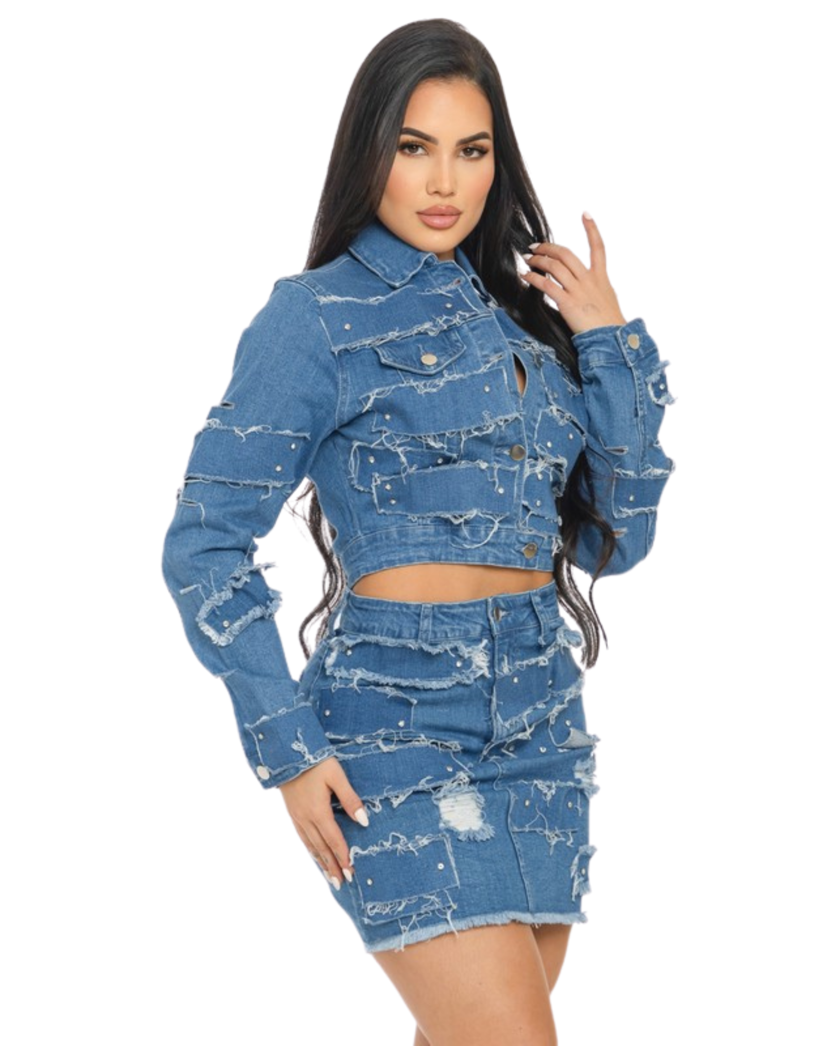 Banjul Patchwork Denim Set