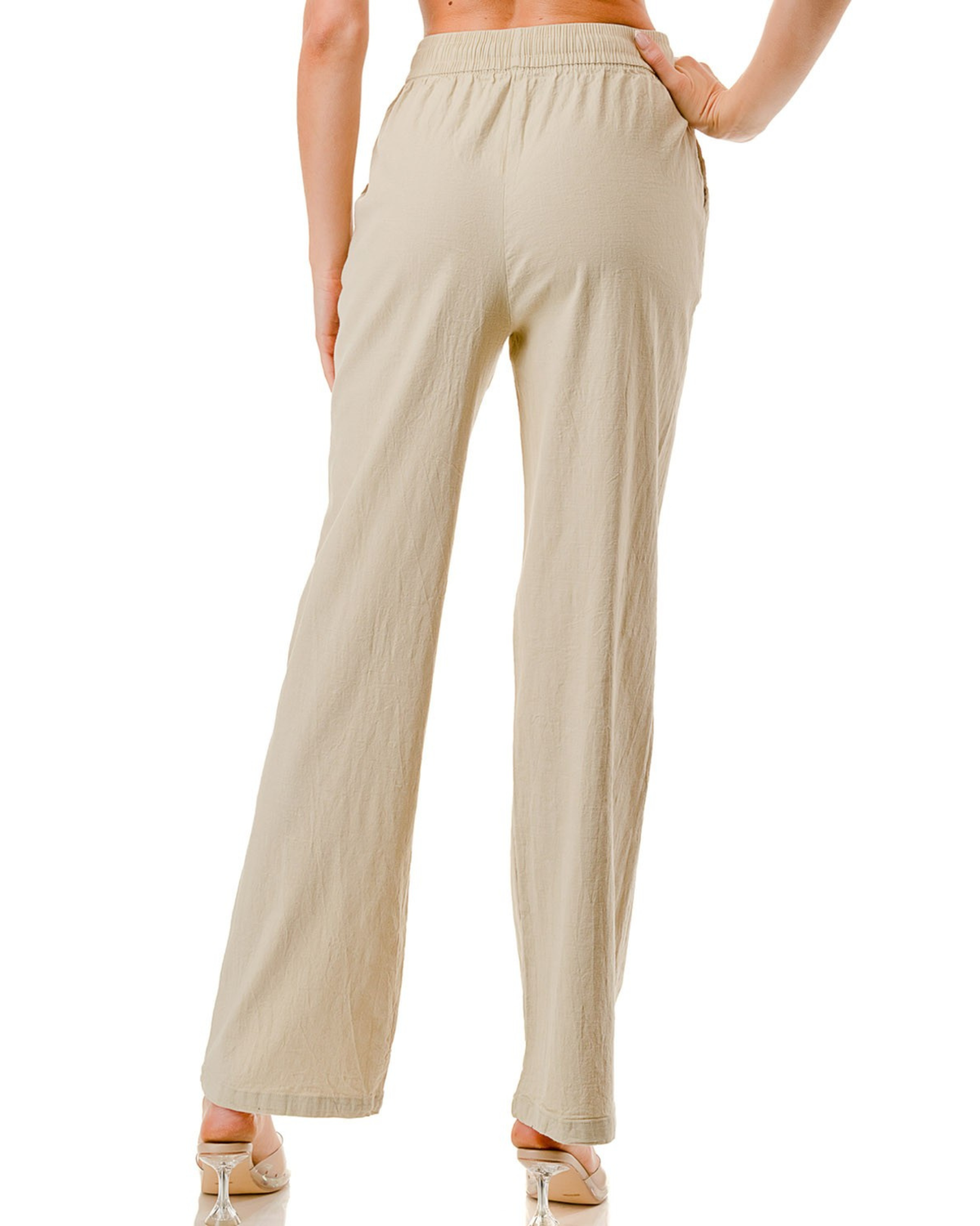 Linen Drawstring Loose Sweatpant