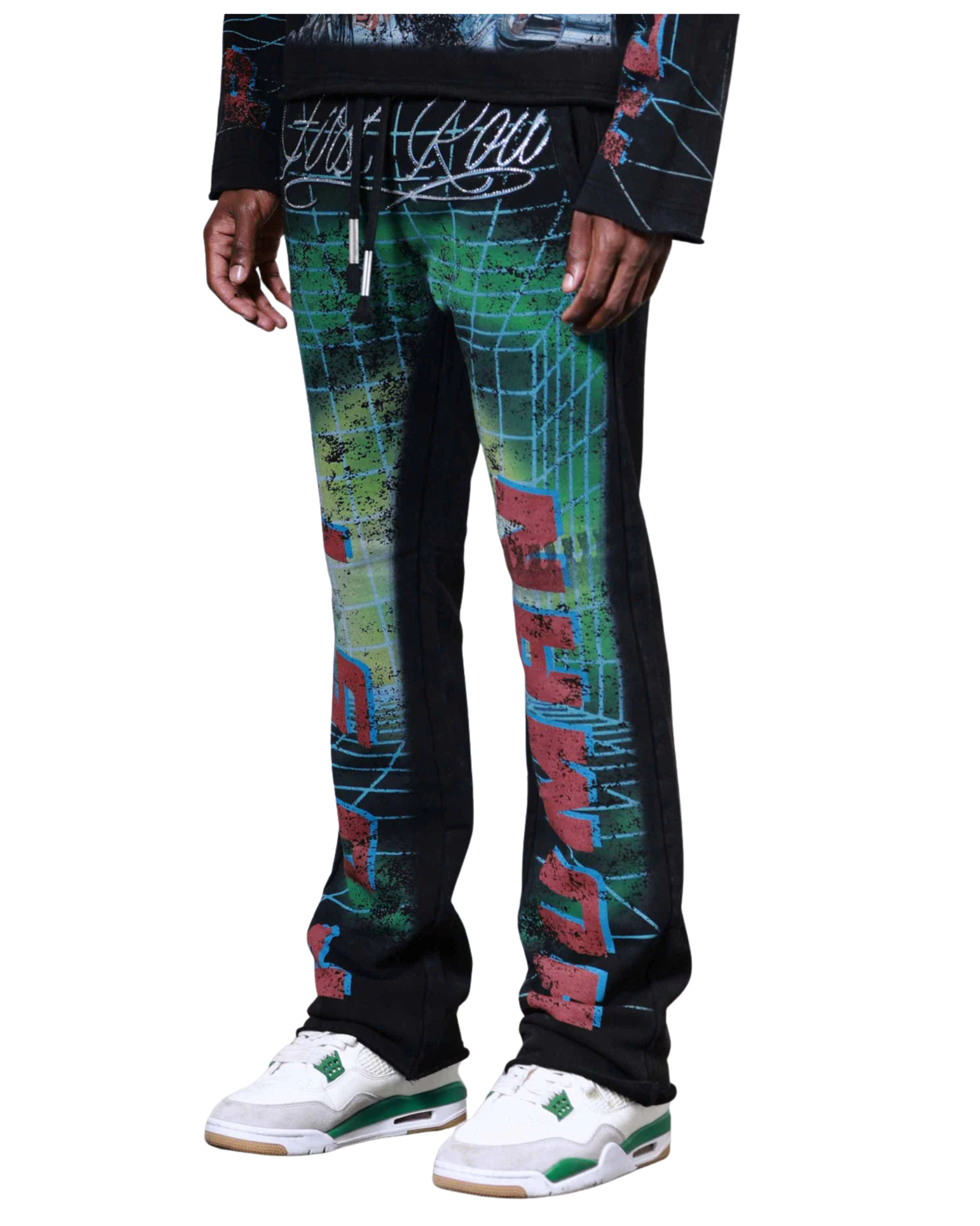 Post Human Matrix Stacked Sweatpant