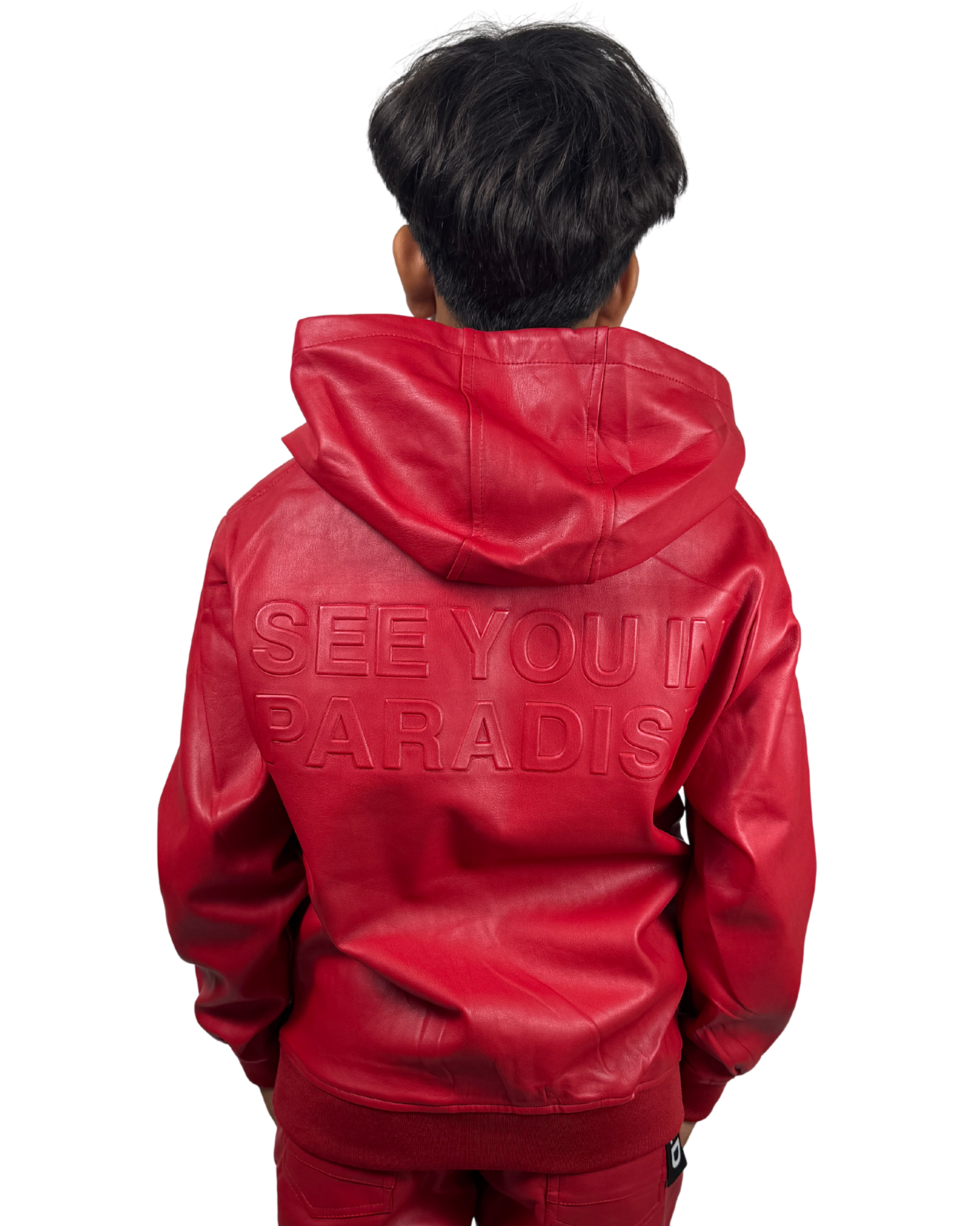 Kids Paradise Leather Pullover Hoodie