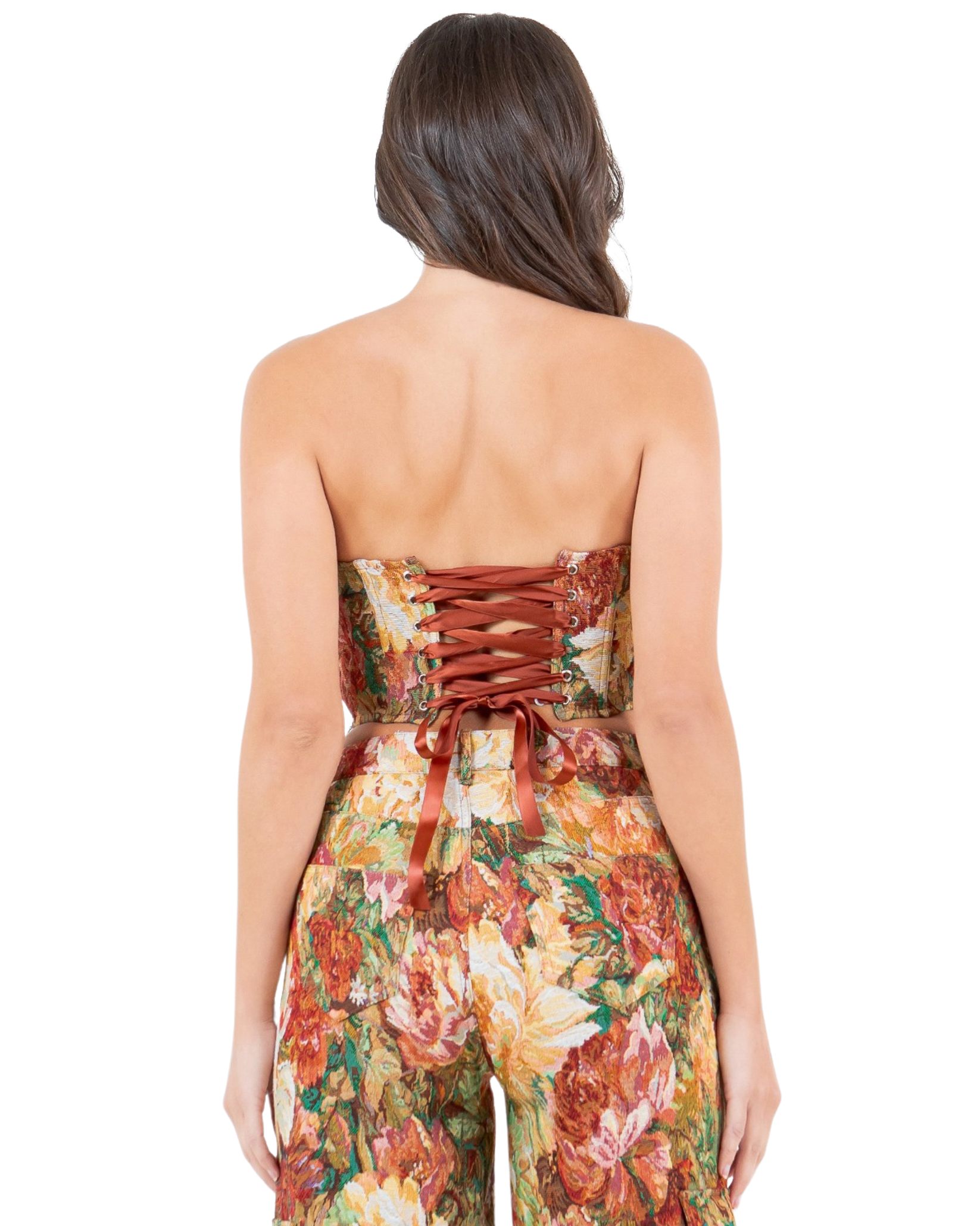 Floral Printed Corset Top