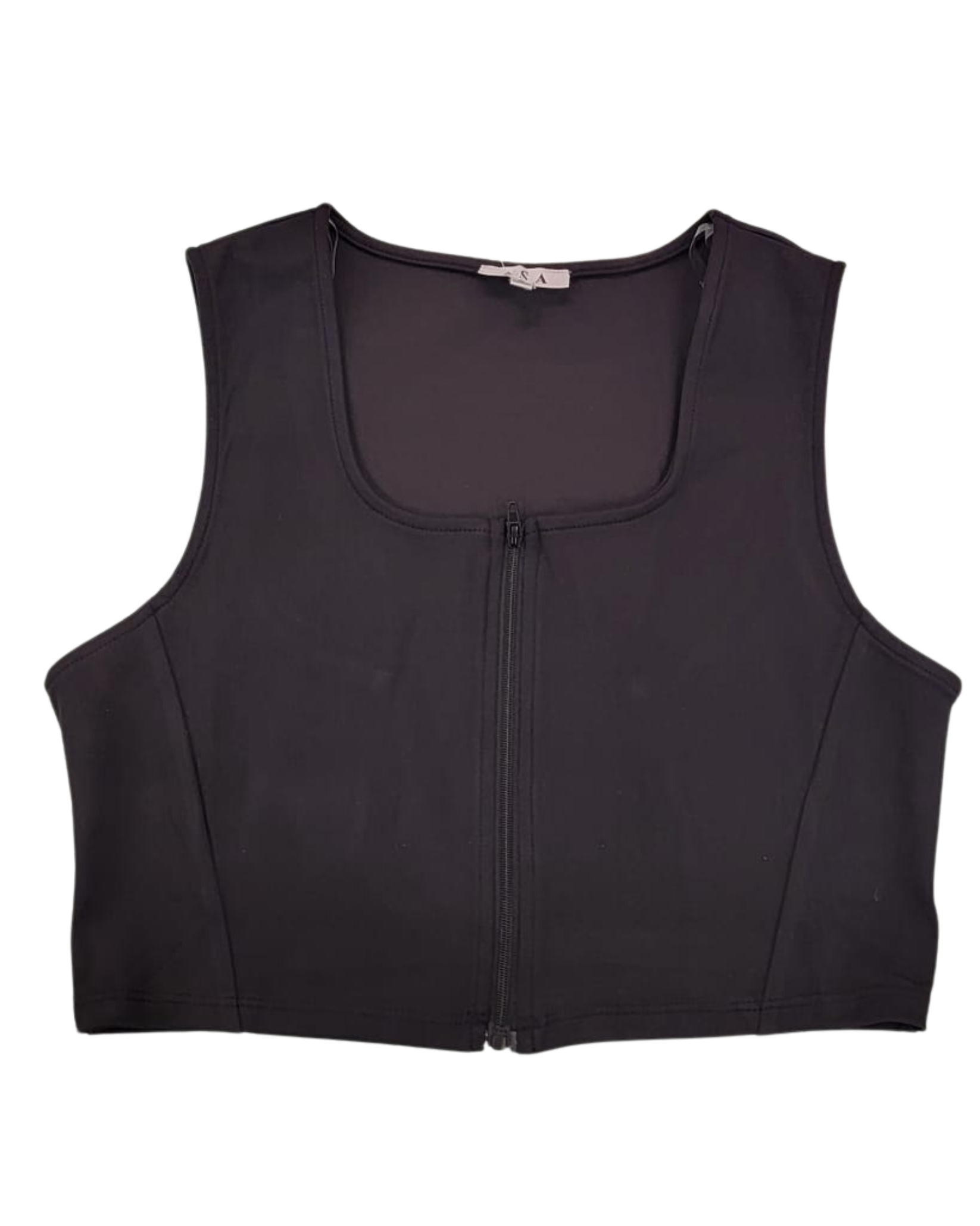 Zipped Crop-Top & Pleated Mini Skirt Set