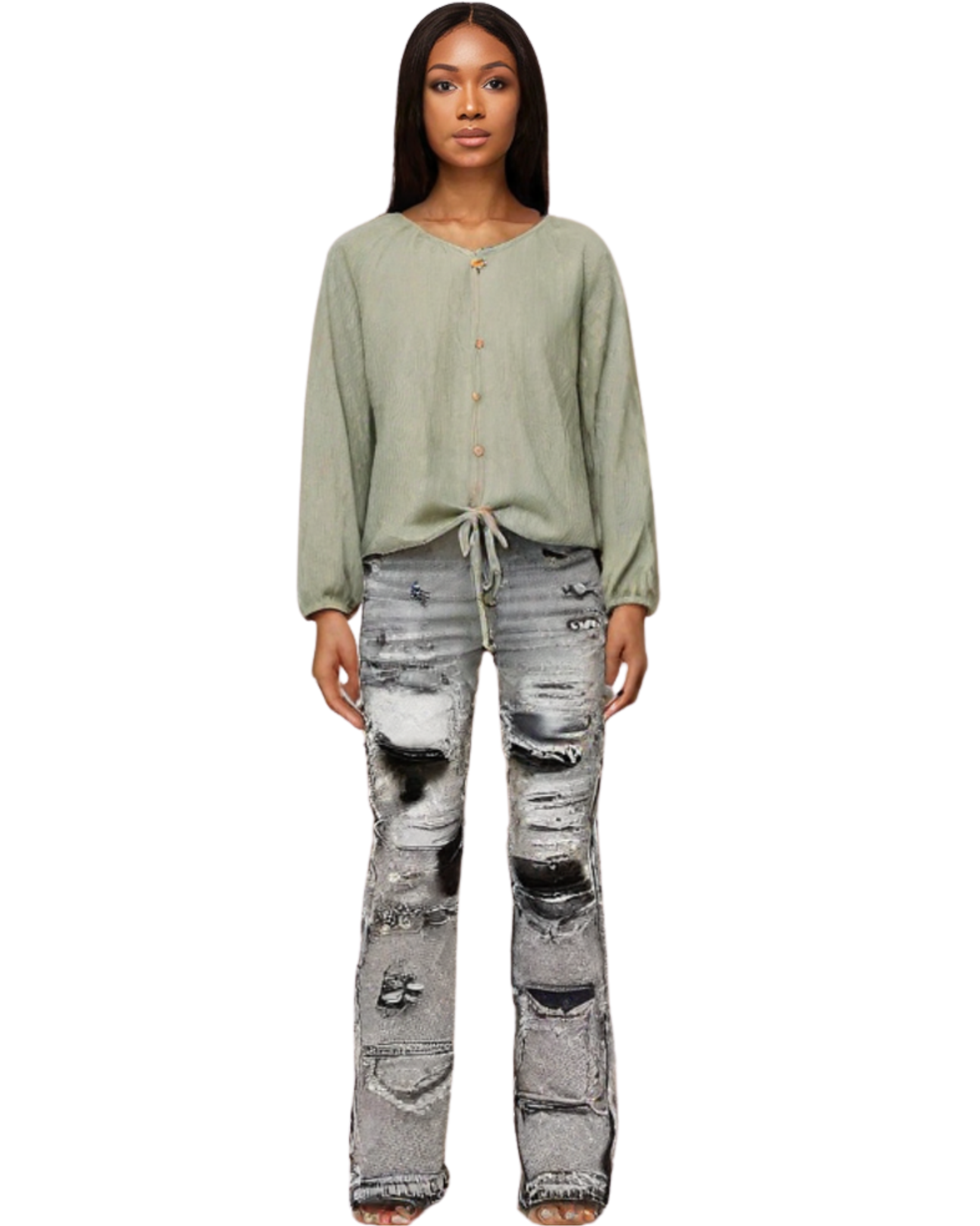 Fray Edge  Cargo Stack Jean 513026