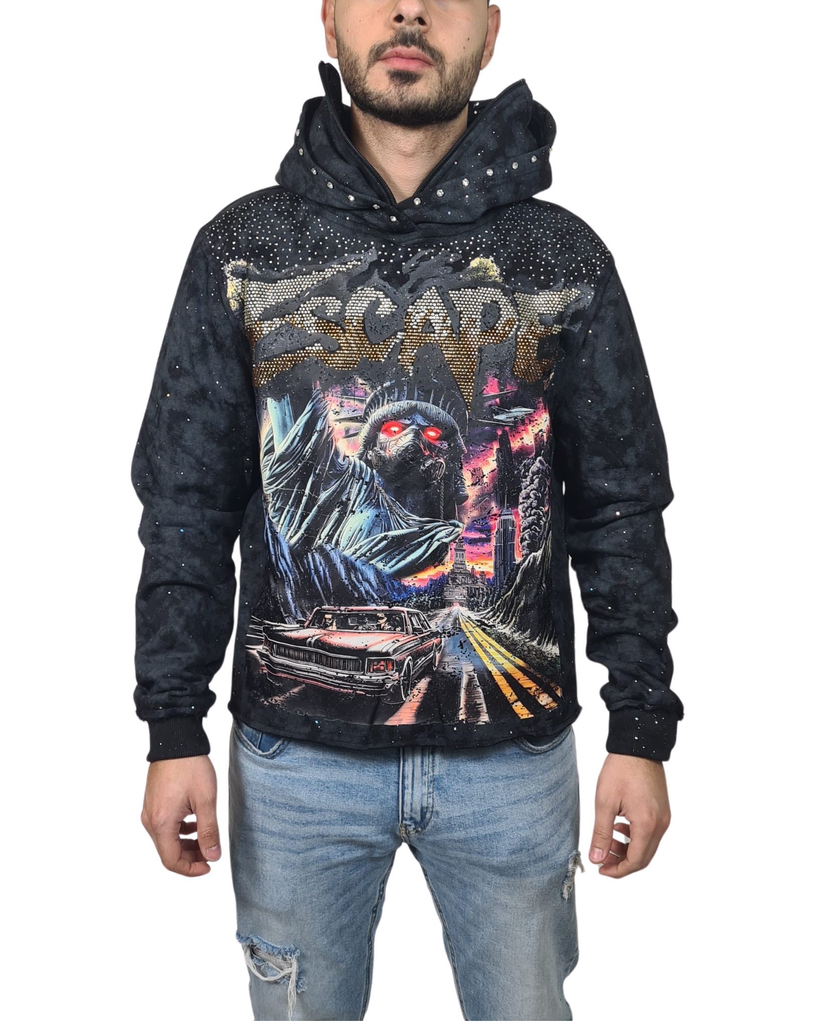 Escape Rhinestone Hoodie