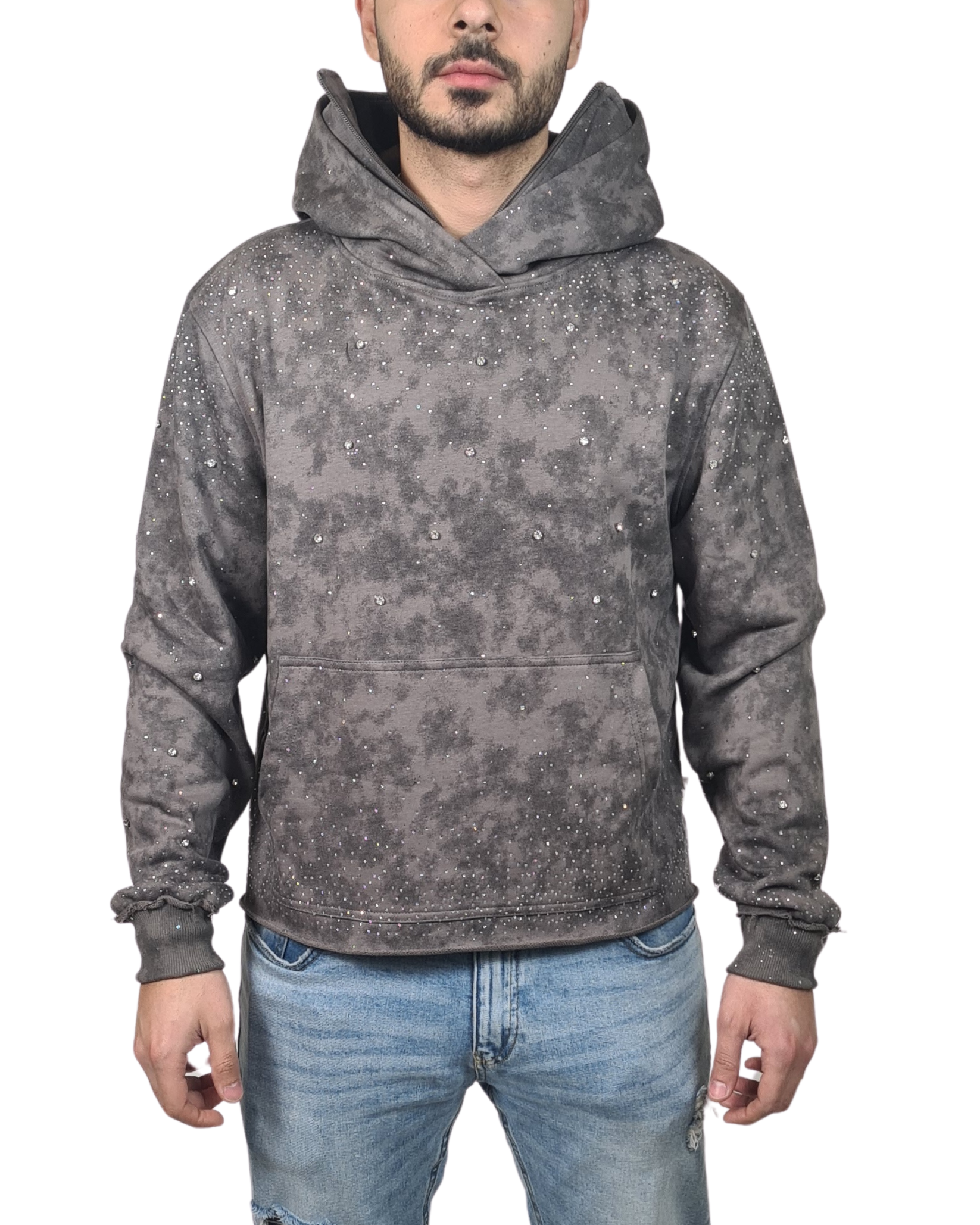 Rhinestone Hoodie 1427