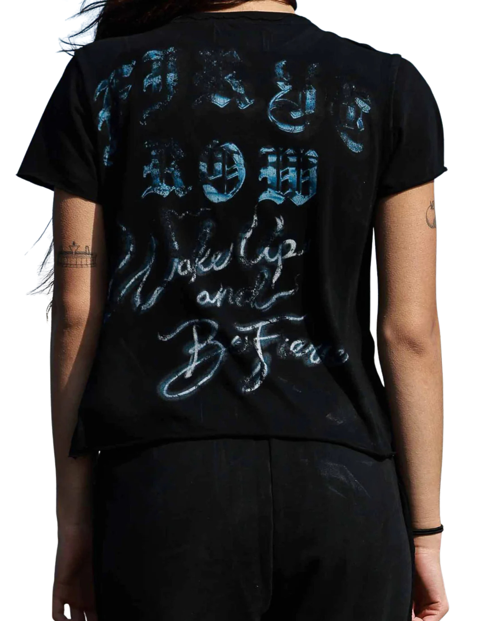 Wake Up And Be Fierce Flame Appliqué Tee