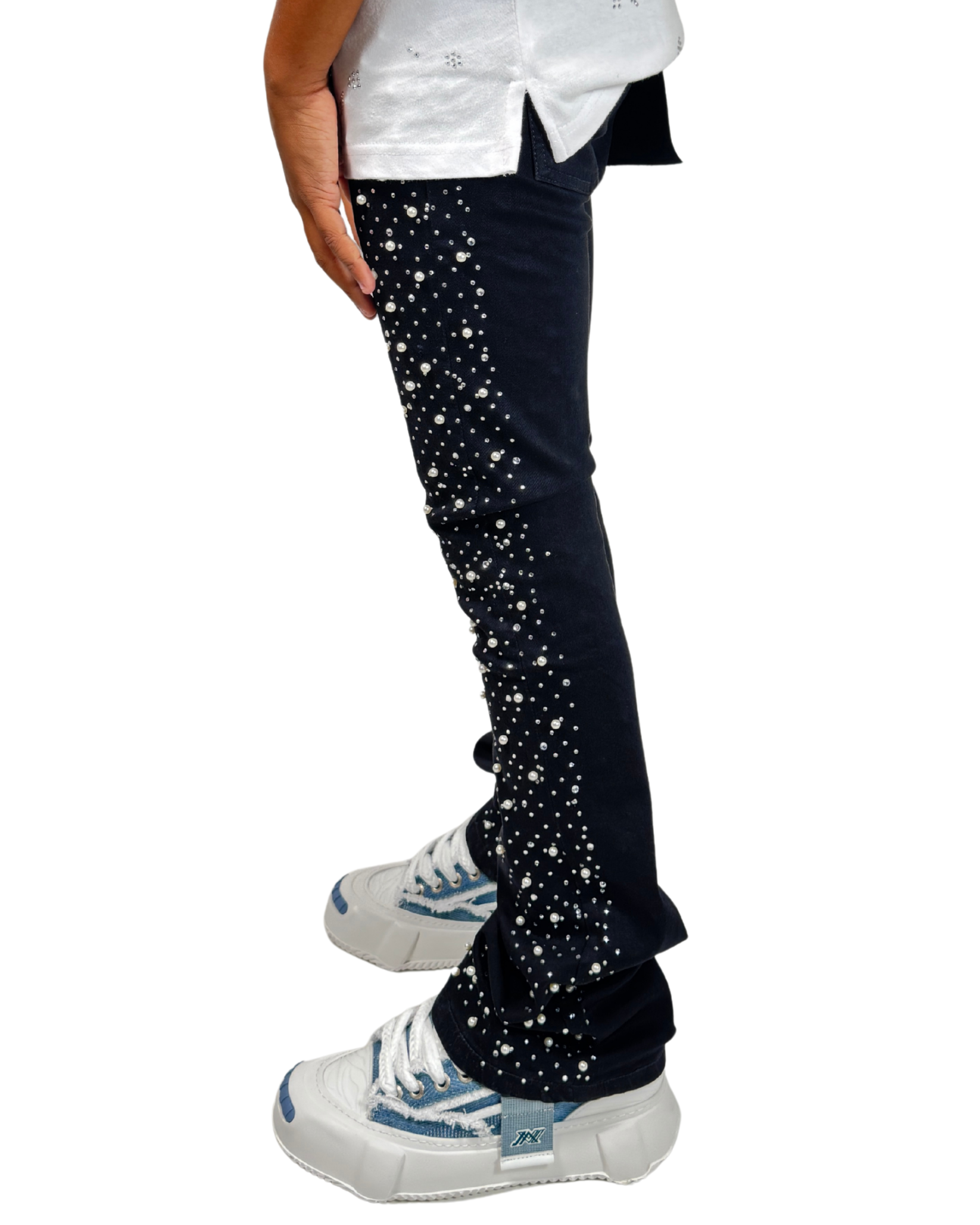 Kids Pearl Stacked Jean  25120