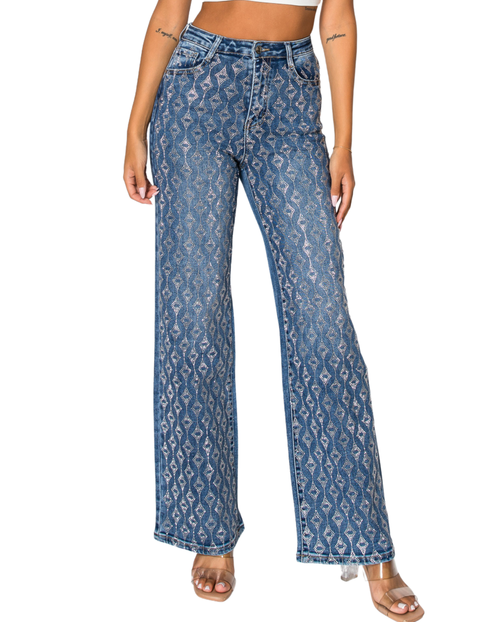 Embellished Straight Leg Jean 262