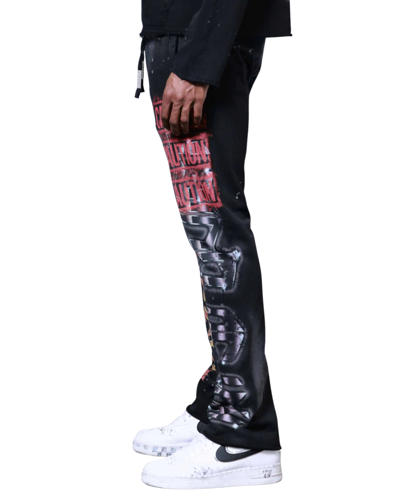 Caution Not So Quiet Stacked Sweatpant