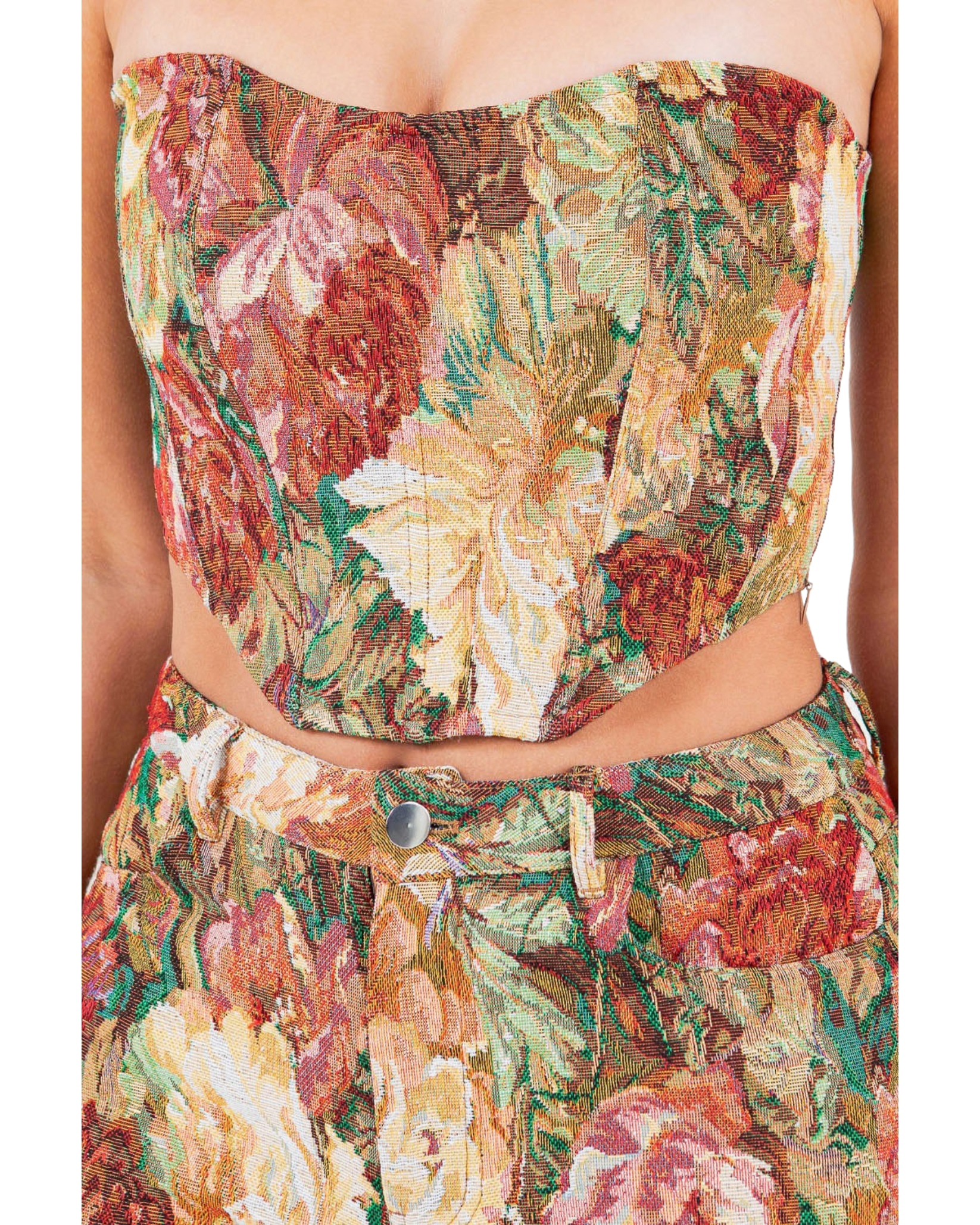 Floral Printed Corset Top