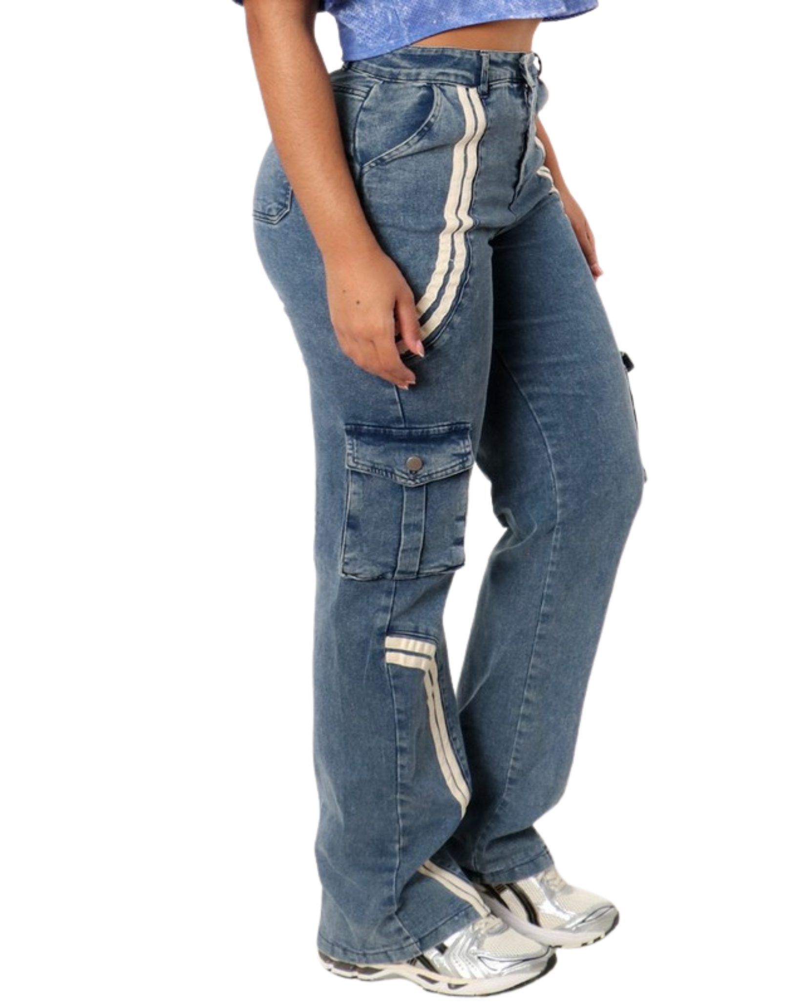 Stripes Setback Denim Jean