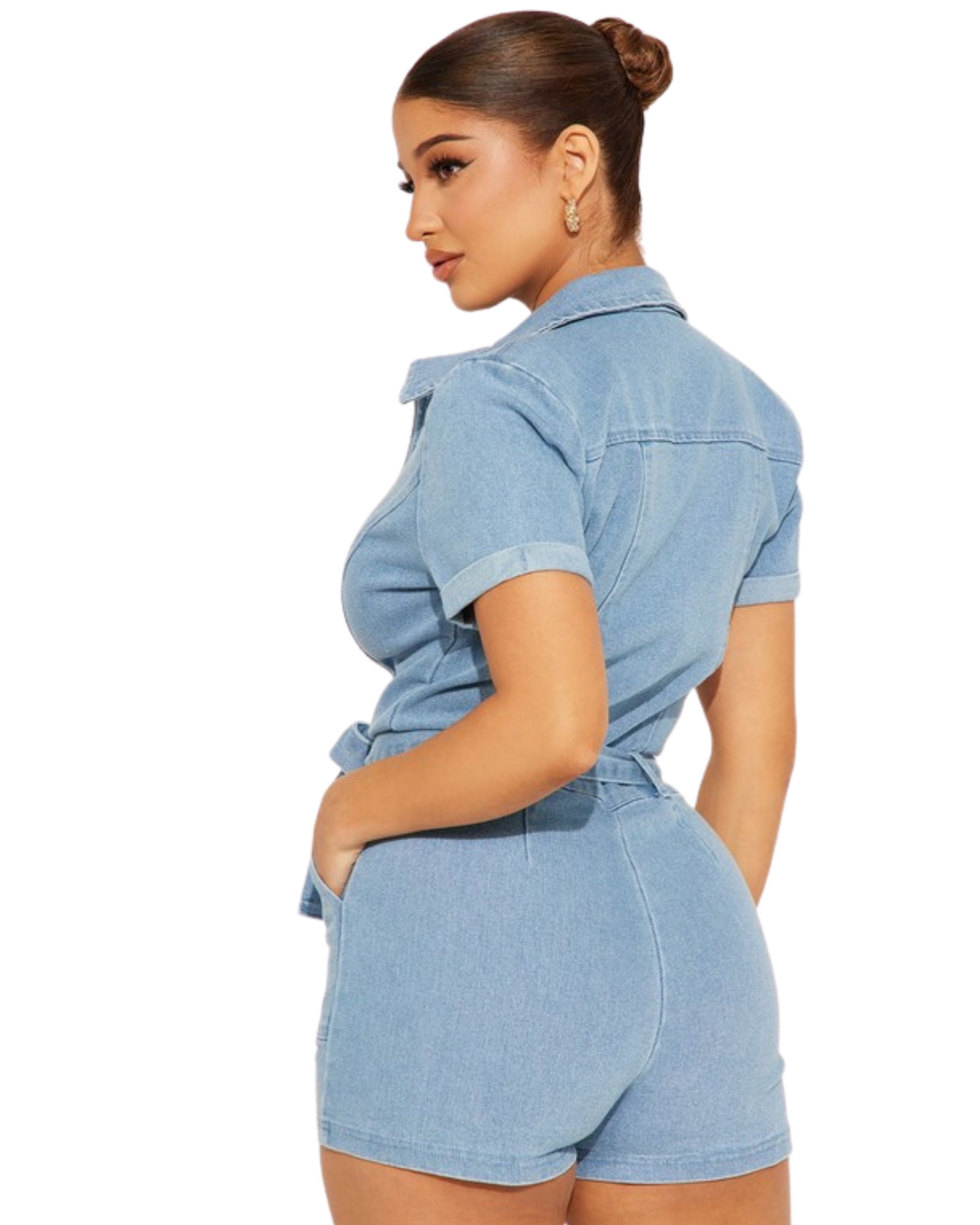 Bianca Denim Romper