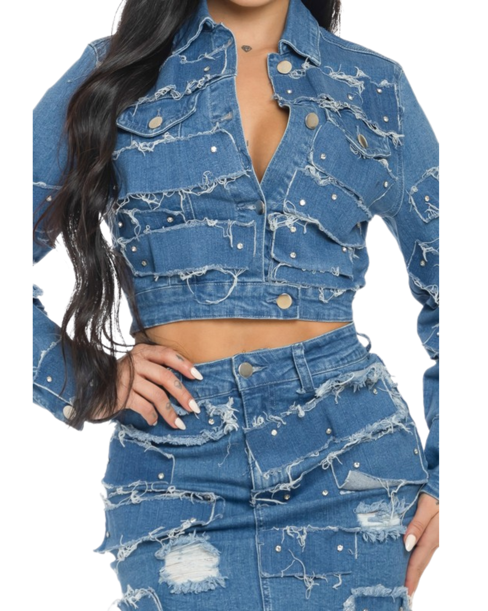 Banjul Patchwork Denim Set