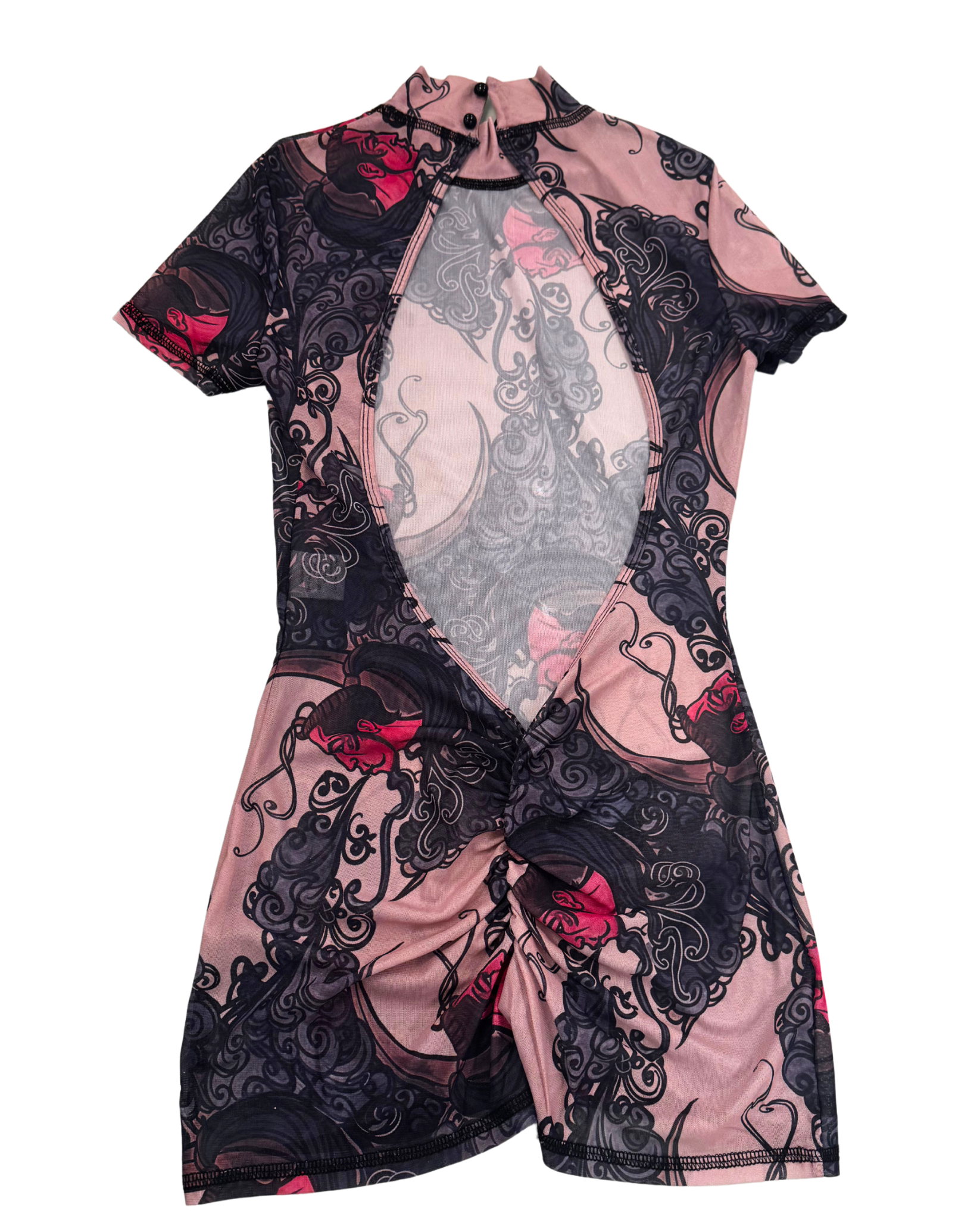 Melody Deng Mesh Print Dress