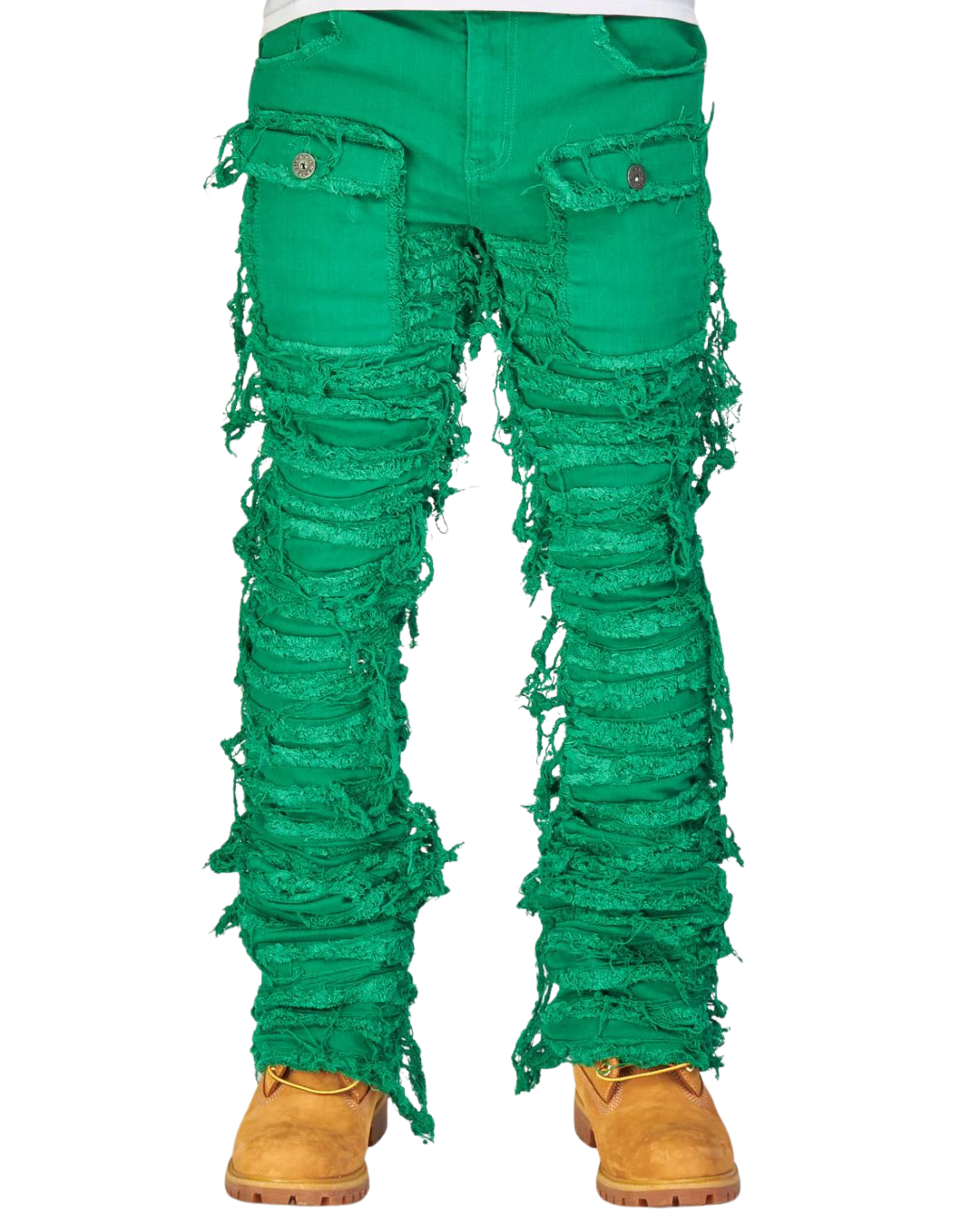 Nirvana Rip & Frayed Stacked Jeans