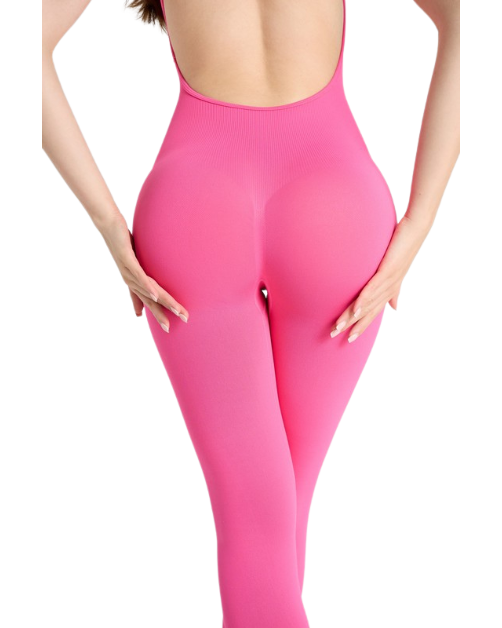 Solid Open Back Jumpsuit