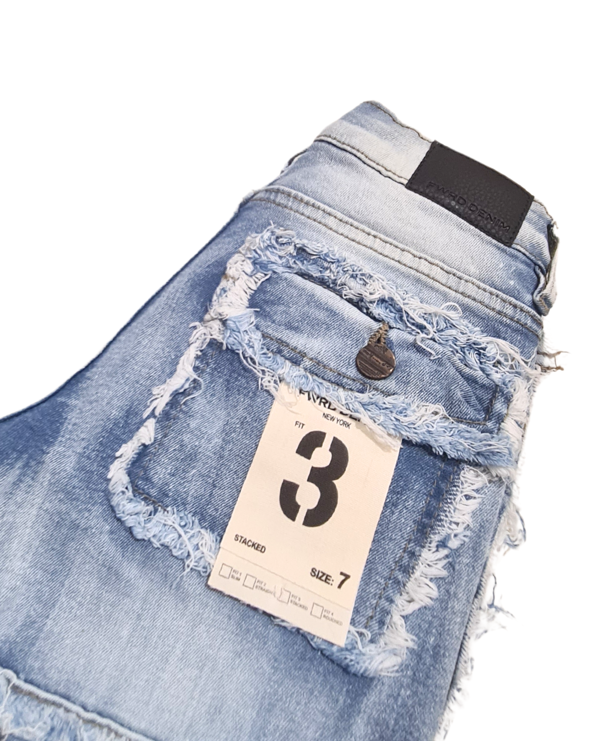 Kids Patchwork Stacked Jeans 33958K