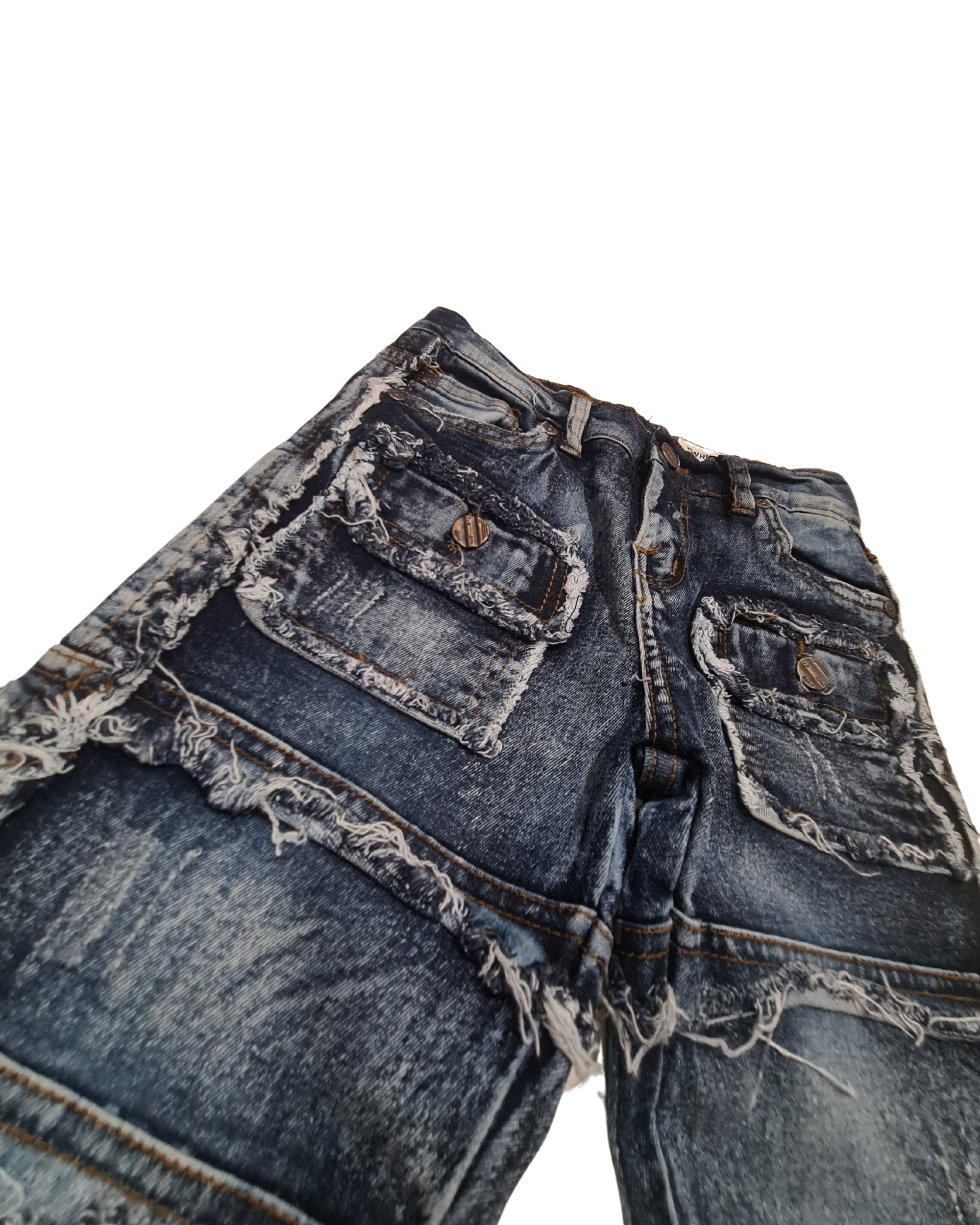 Kids Patchwork Stacked Jeans 33958K