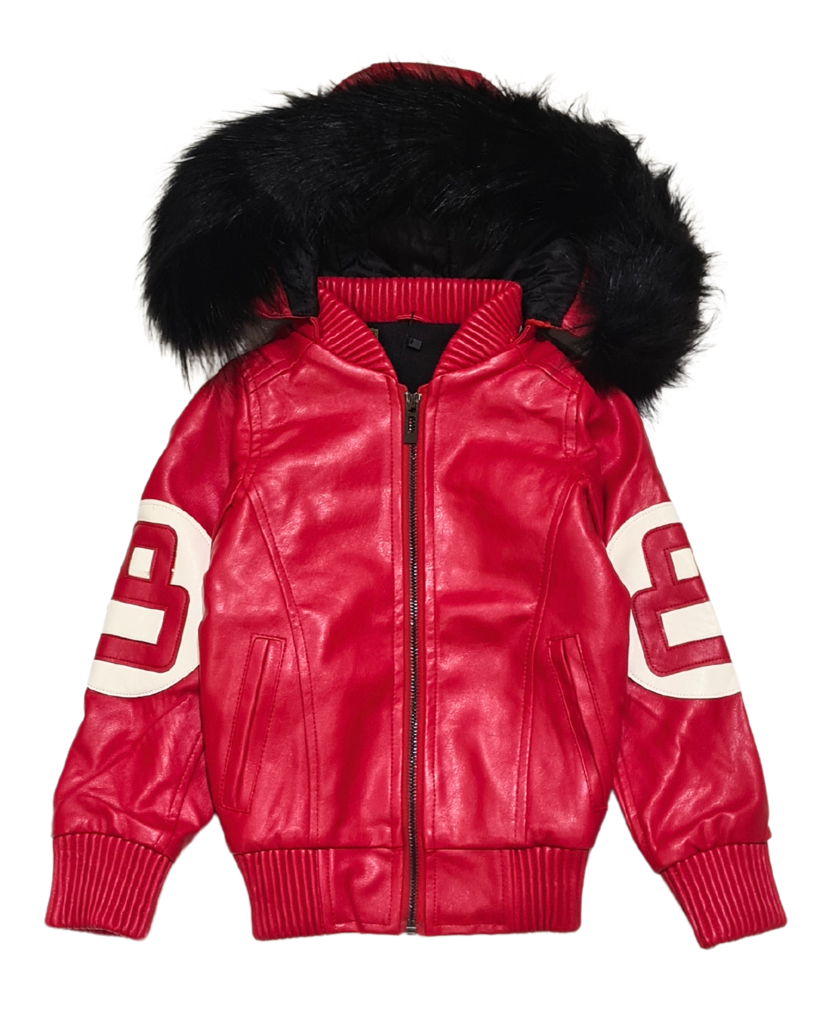 Kids PU Bomber Jacket
