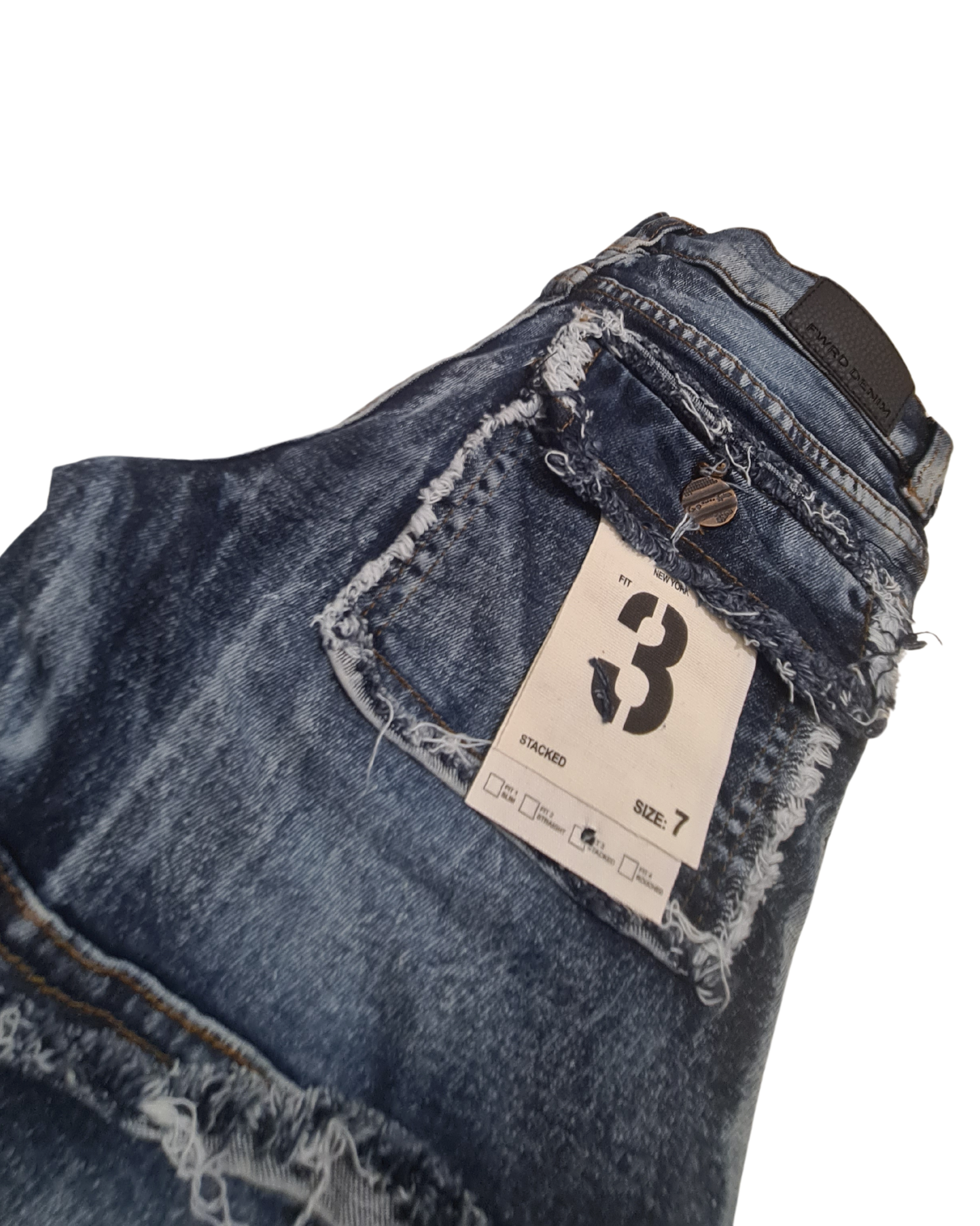 Kids Patchwork Stacked Jeans 33958K