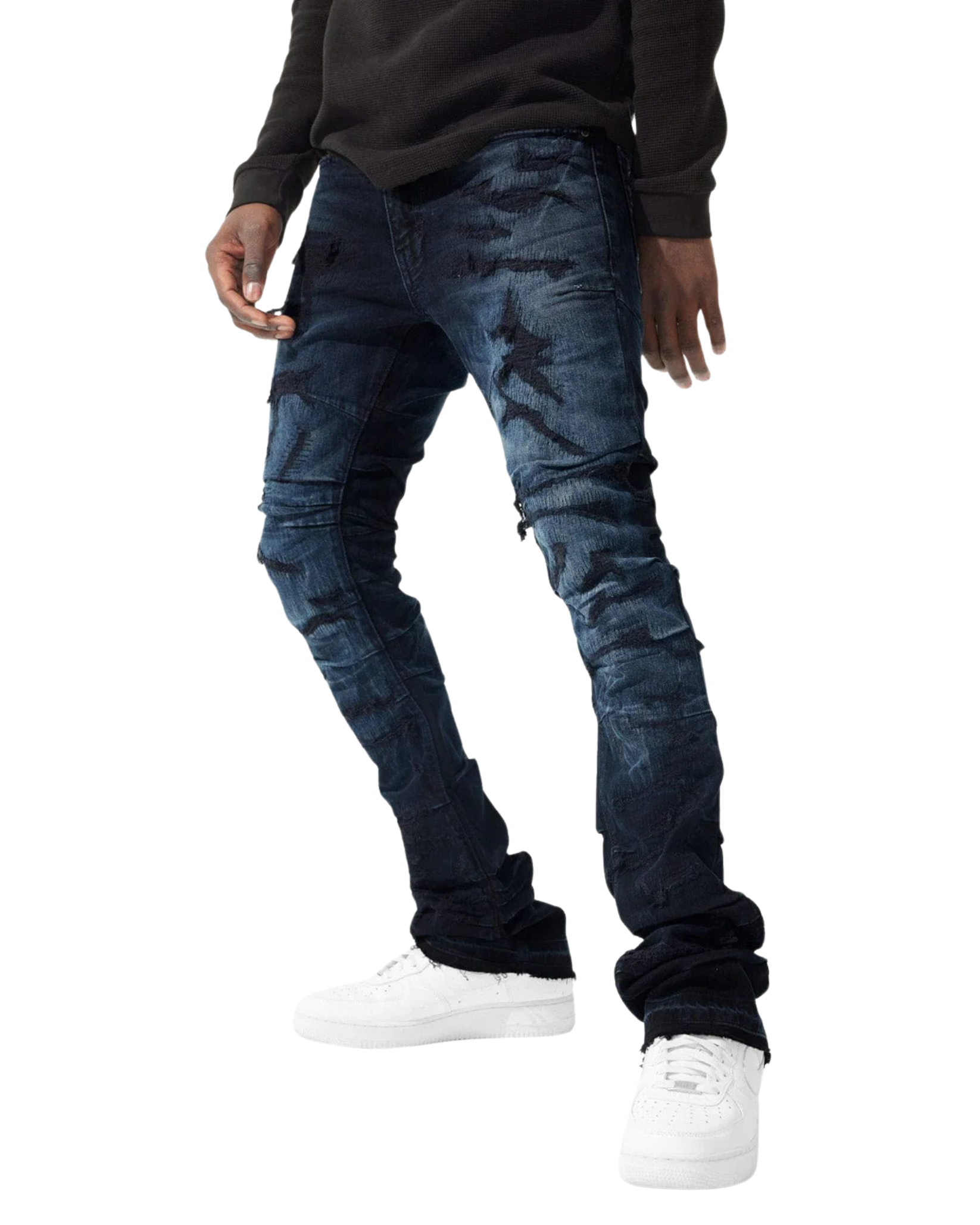 Ripped Stacked Jeans JTF1157